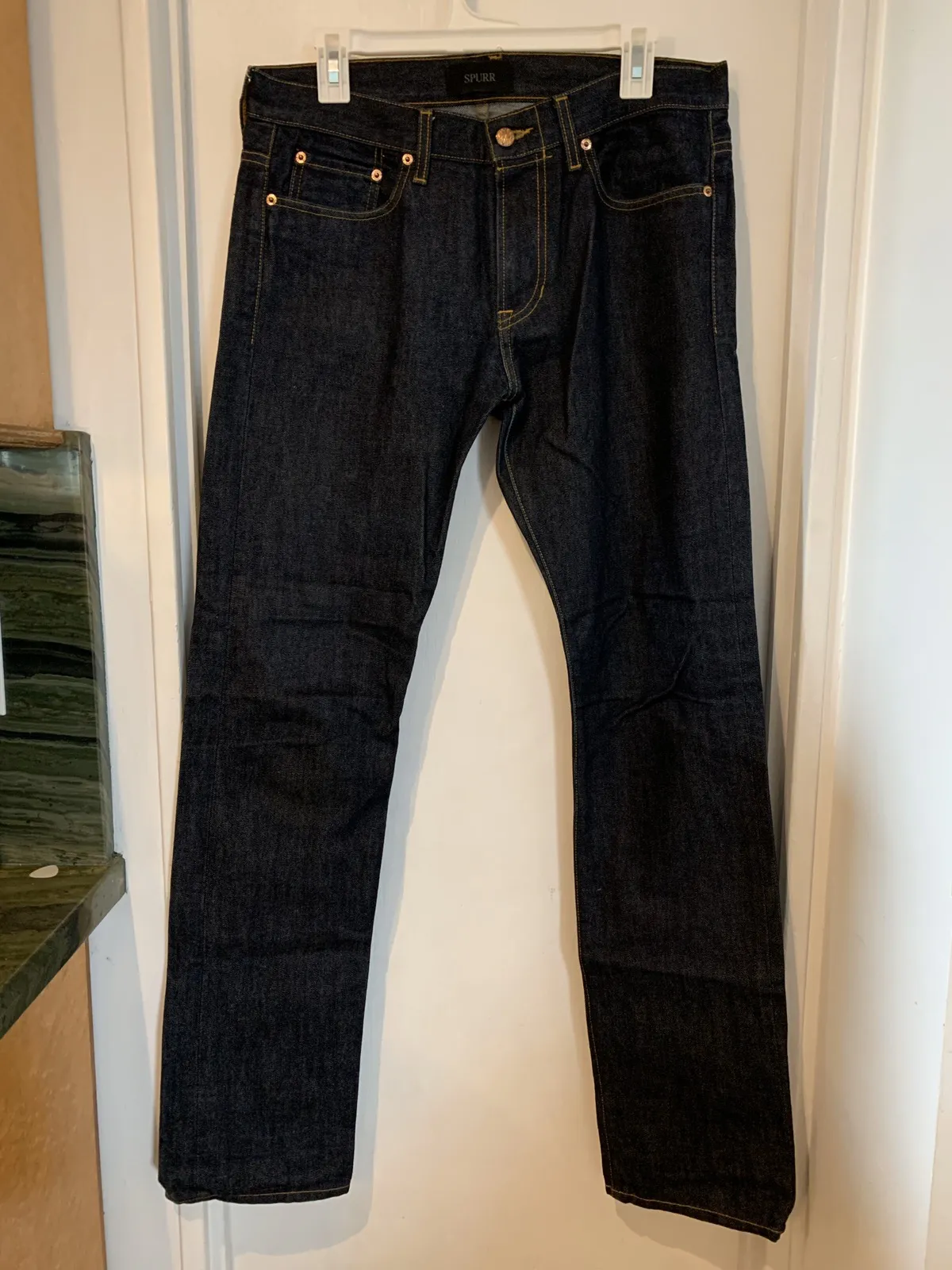 Spurr Raw Dark Denim Jeans