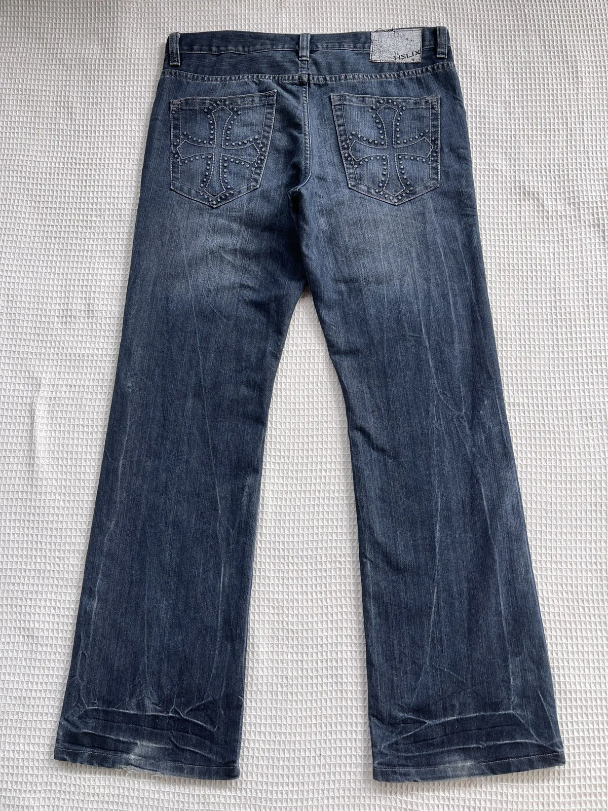 Rare🔥Helix Seditionaries Skulls Relaxed Boot Denim Jeans