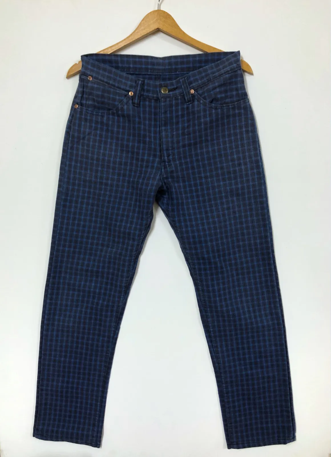 Vintage Punk Jeans Bondage W28 L39 Electric Blue Sugar Cane