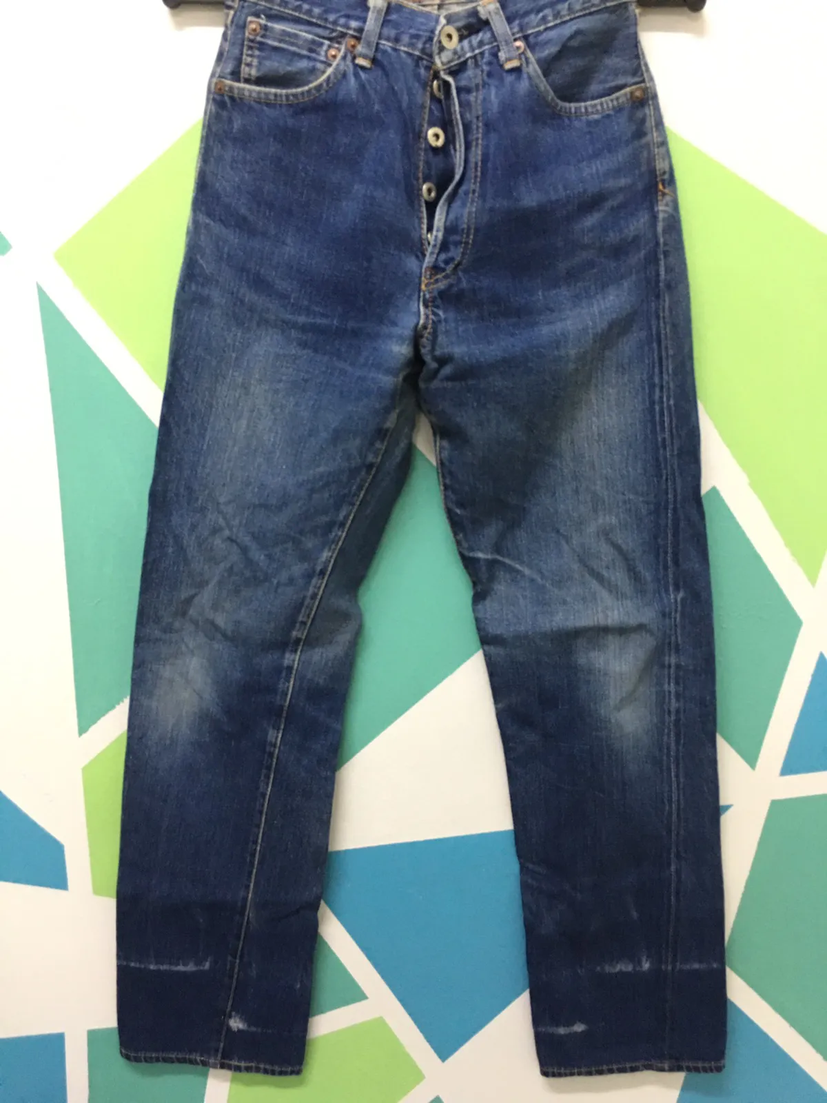 vintage sugar cane buckle back jeans size 24