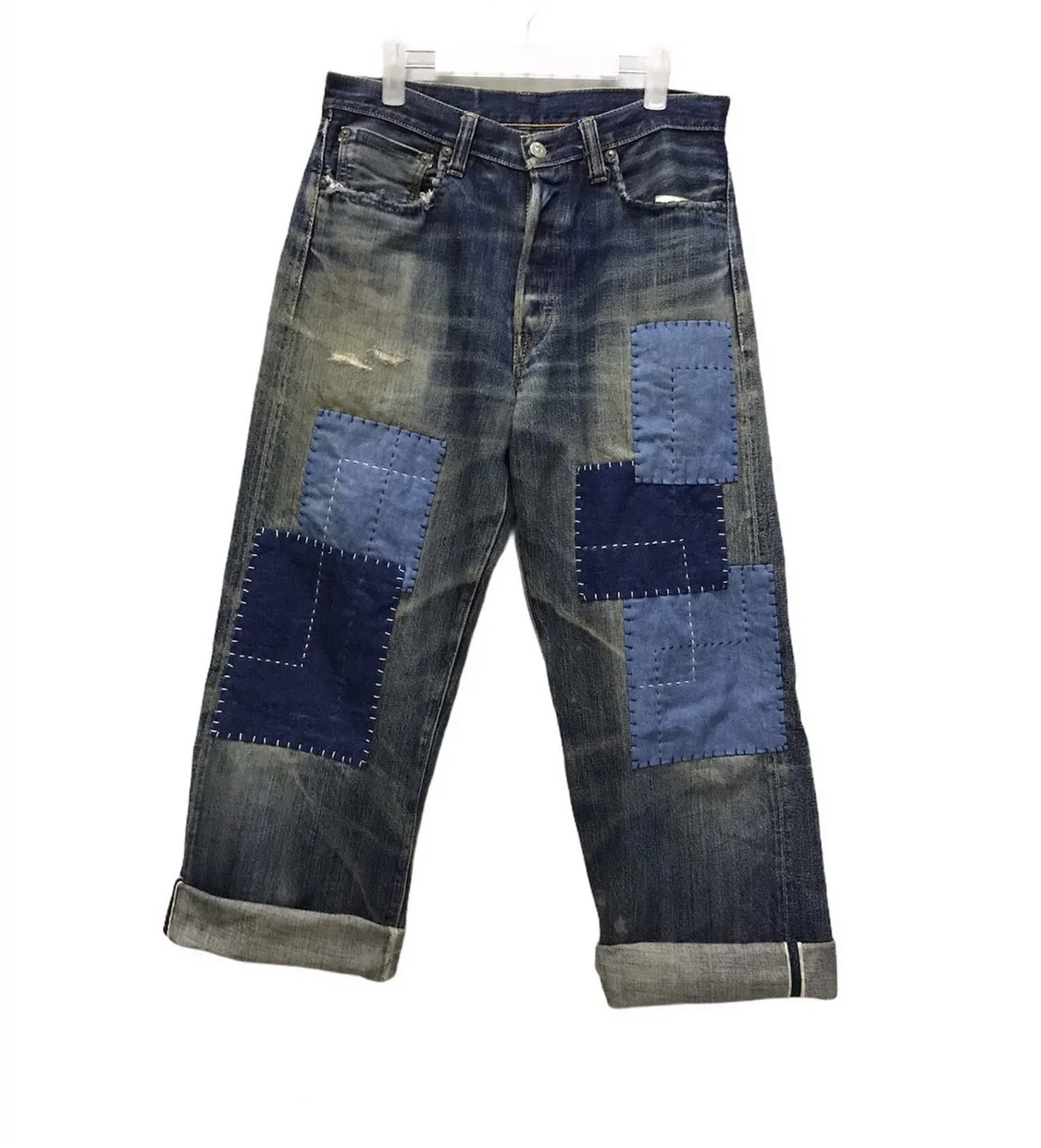 FINAL DROP Reworked Sugarcane Selvedg Denim with Patchwork