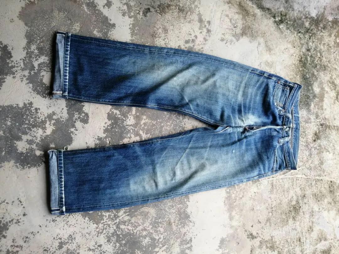 Vintage Sugar Cane Toyo Redline Light Wash Distress Jeans