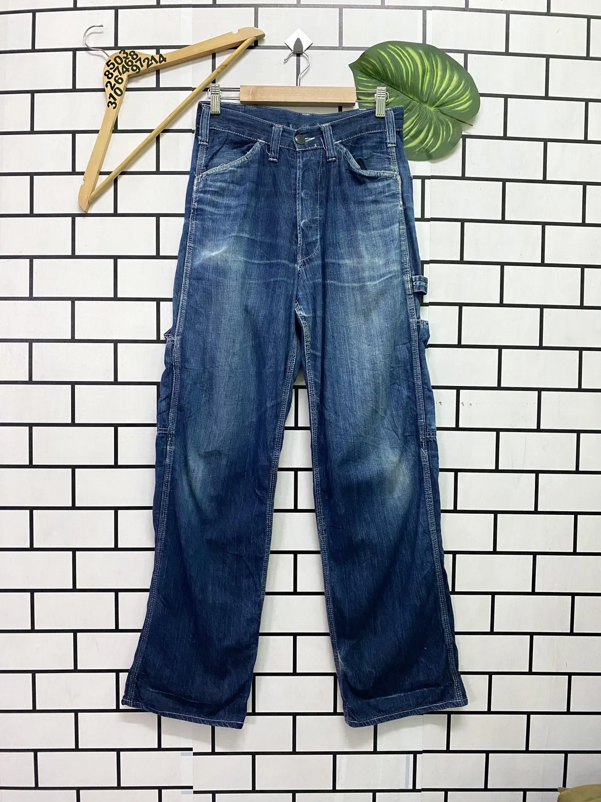 Vintage Sugar Cane Carpenter Distressed Denim Pants