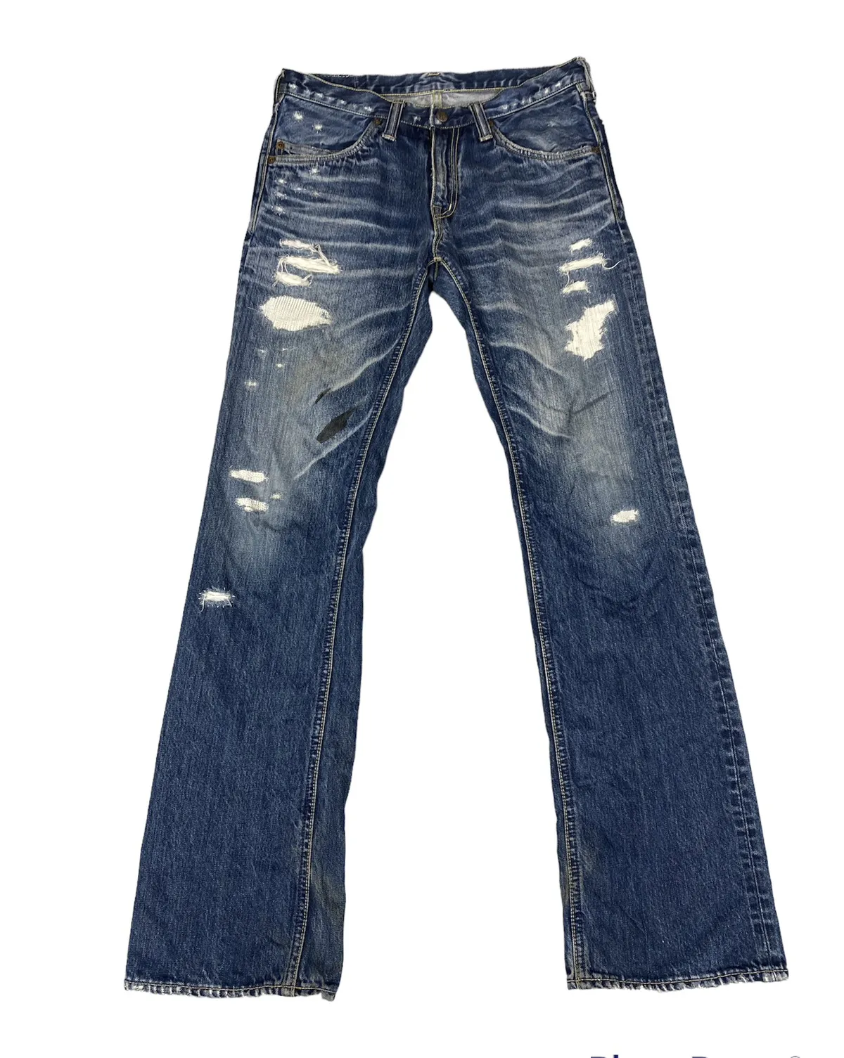 Blue Blue Denim Distressed Jeans