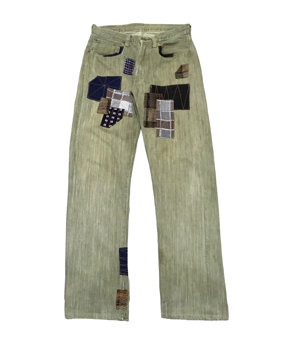 Rare Design Vintage Brand Sugar Cane Patchwork Jeans 1990s
