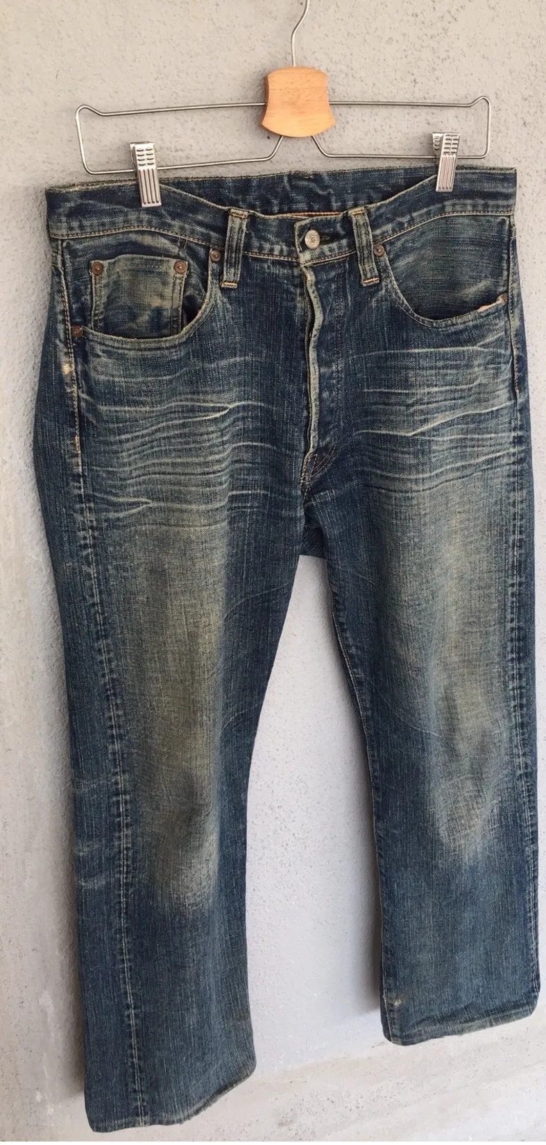 Sugar Cane Selvedge Distress Denim