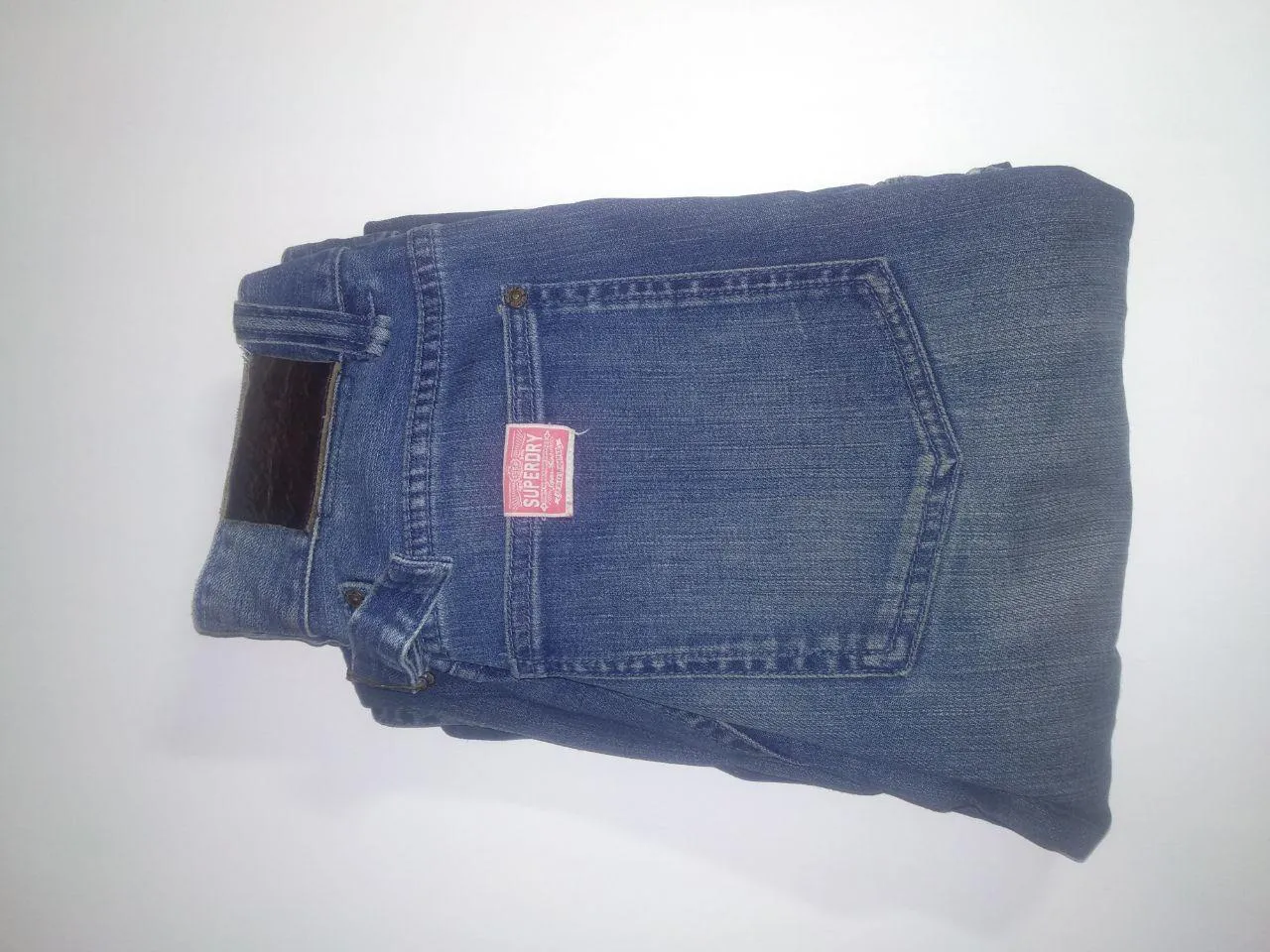 Men's SuperDry Vintage Brewster Knee Exhausted Jeans Pants