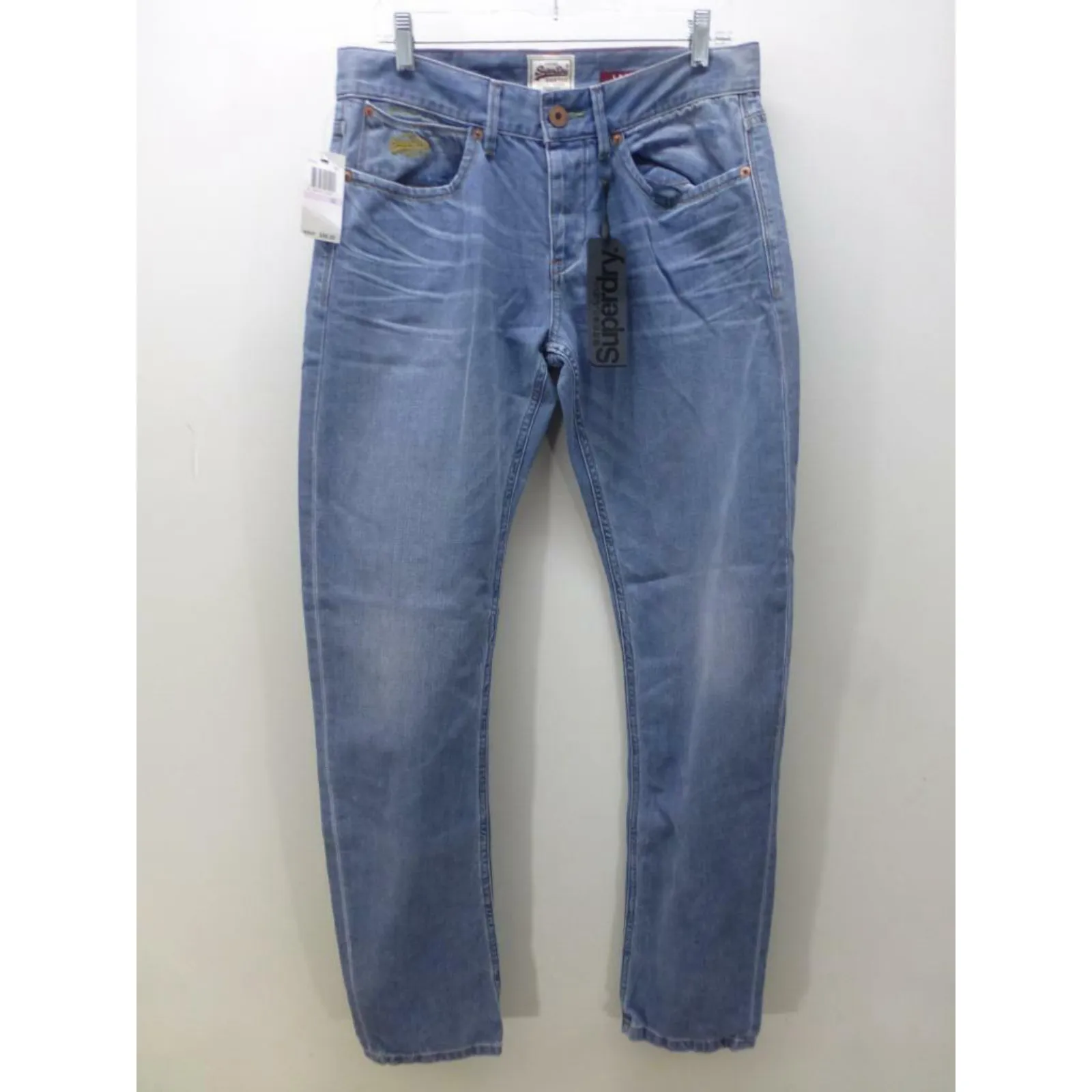 New $98 Vintage Superdry Denim Goods Loose Japan blue Jeans mens sz 32 x 34
