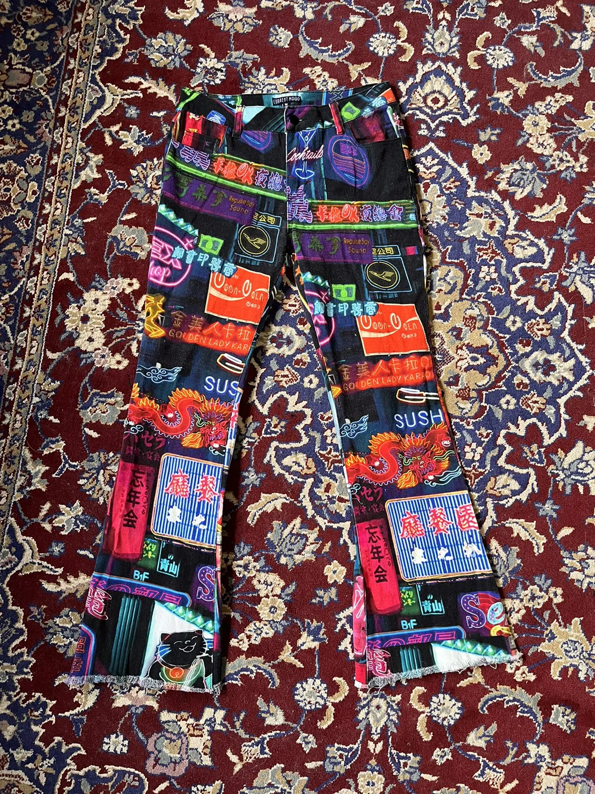 Rare Japanese print Denim Jeans 28X28