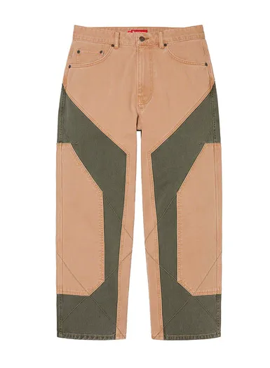 Supreme 2-Tone Paneled Jean Brown 38