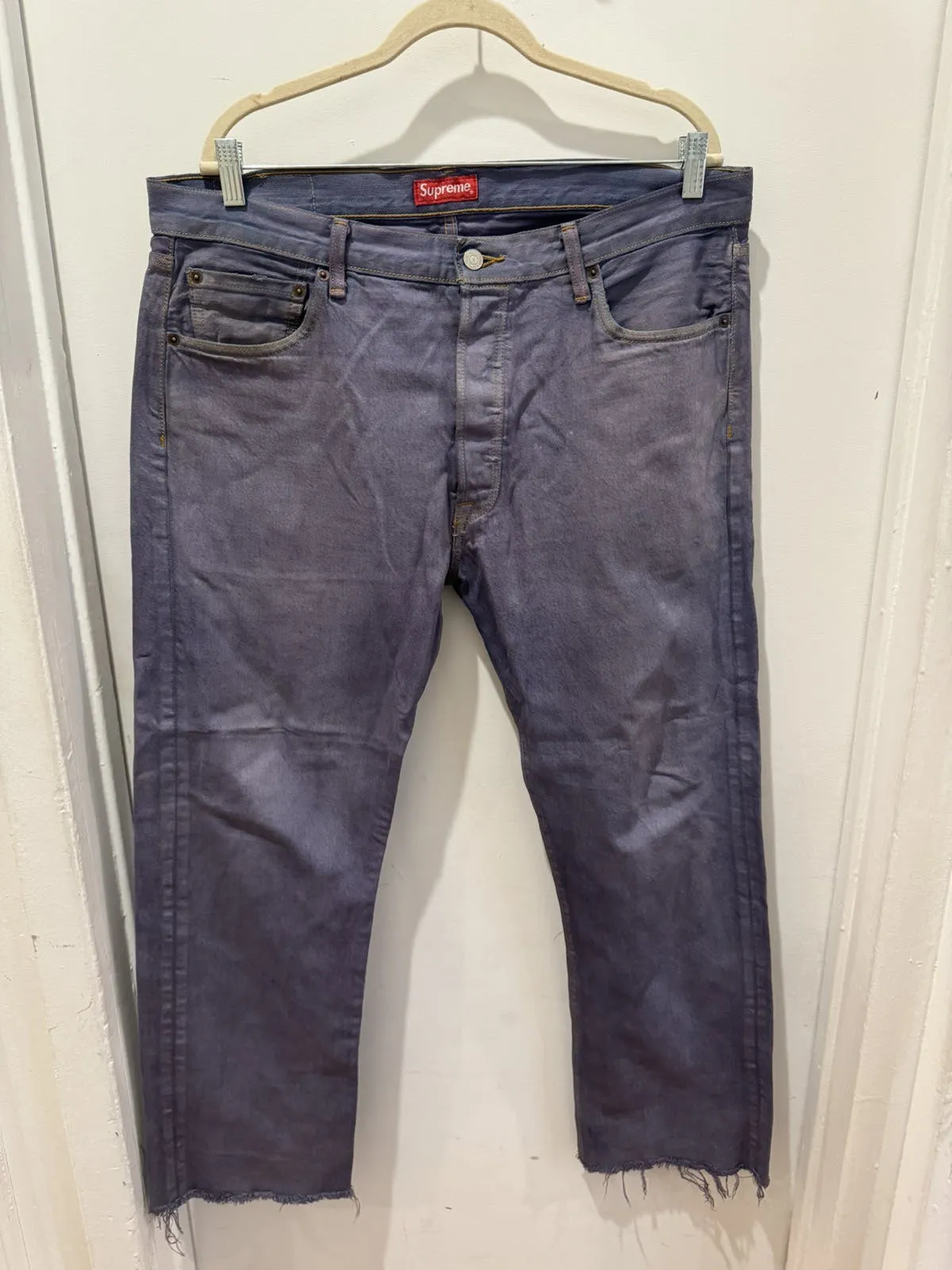 Supreme Dyed Denim pants purple