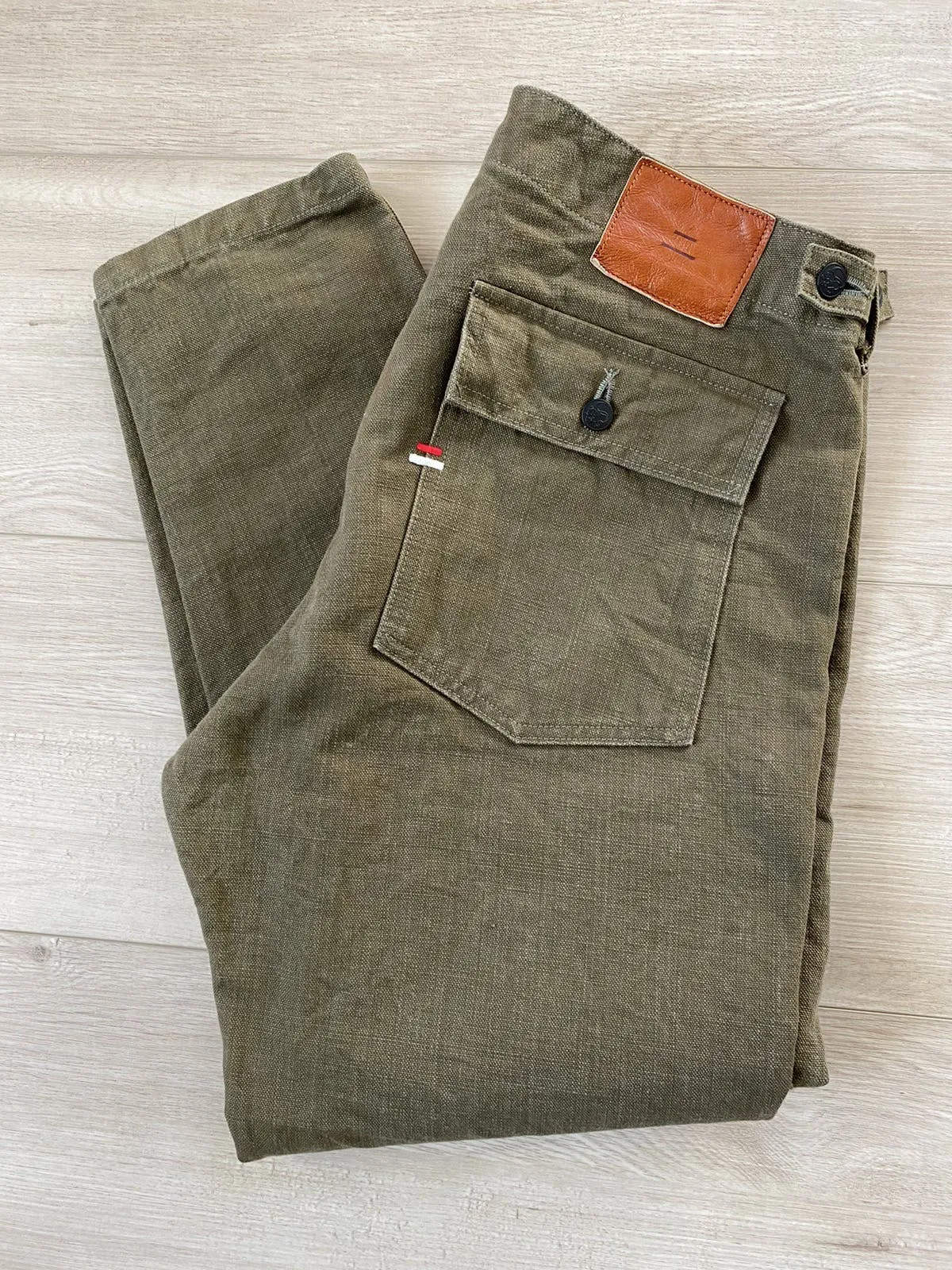 Tanuki "Yoroi" 25oz Canvas Baker Fatigue Pant in Olive