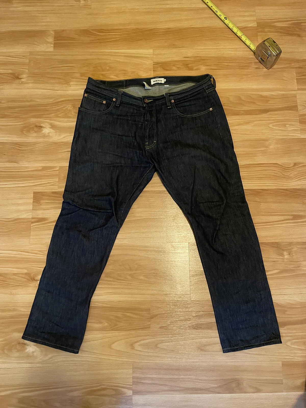 Taylor stitch raw denim non selvedge cone mills