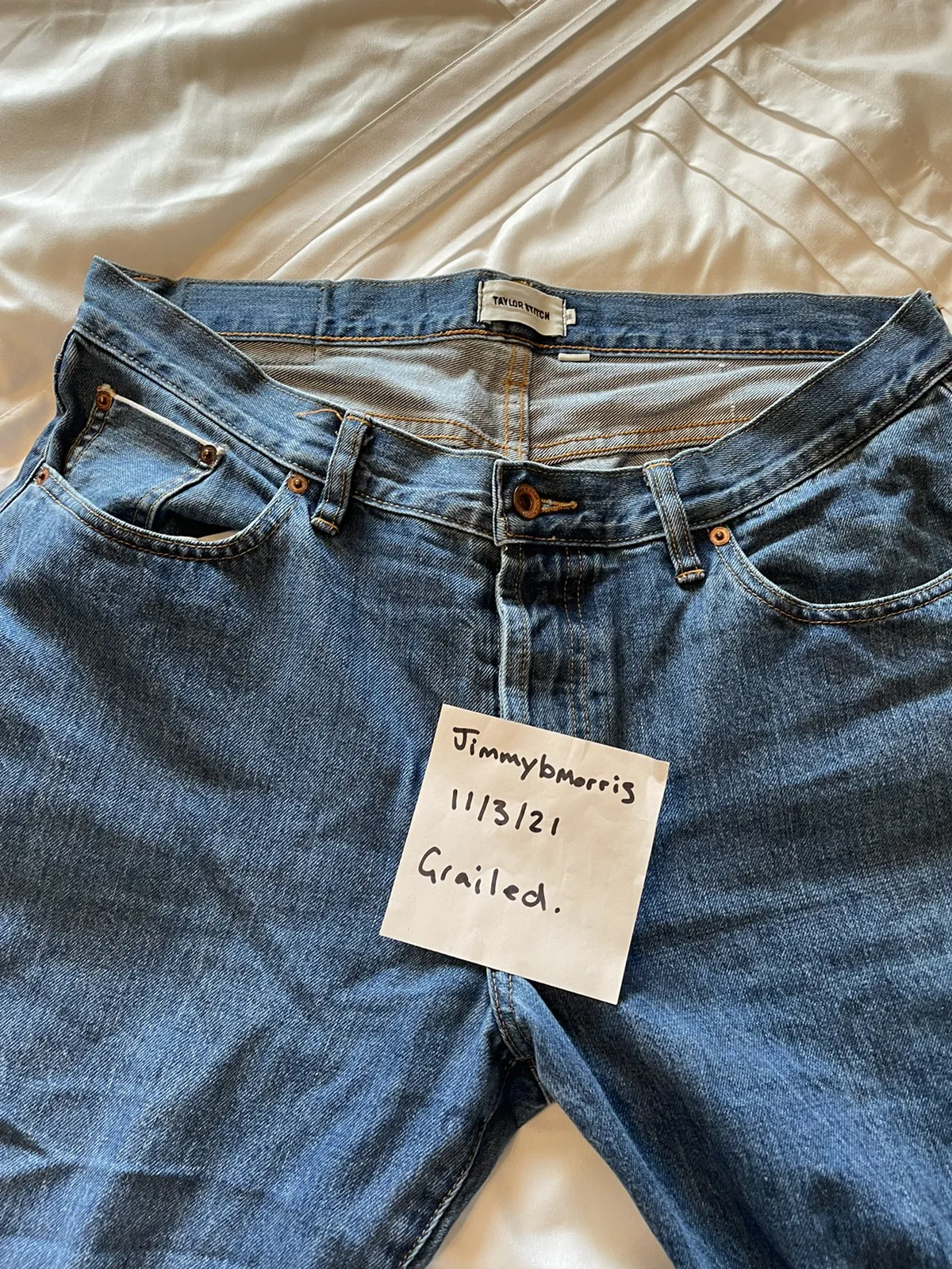 12 month washed denim by Taylor Stitch democratic fit