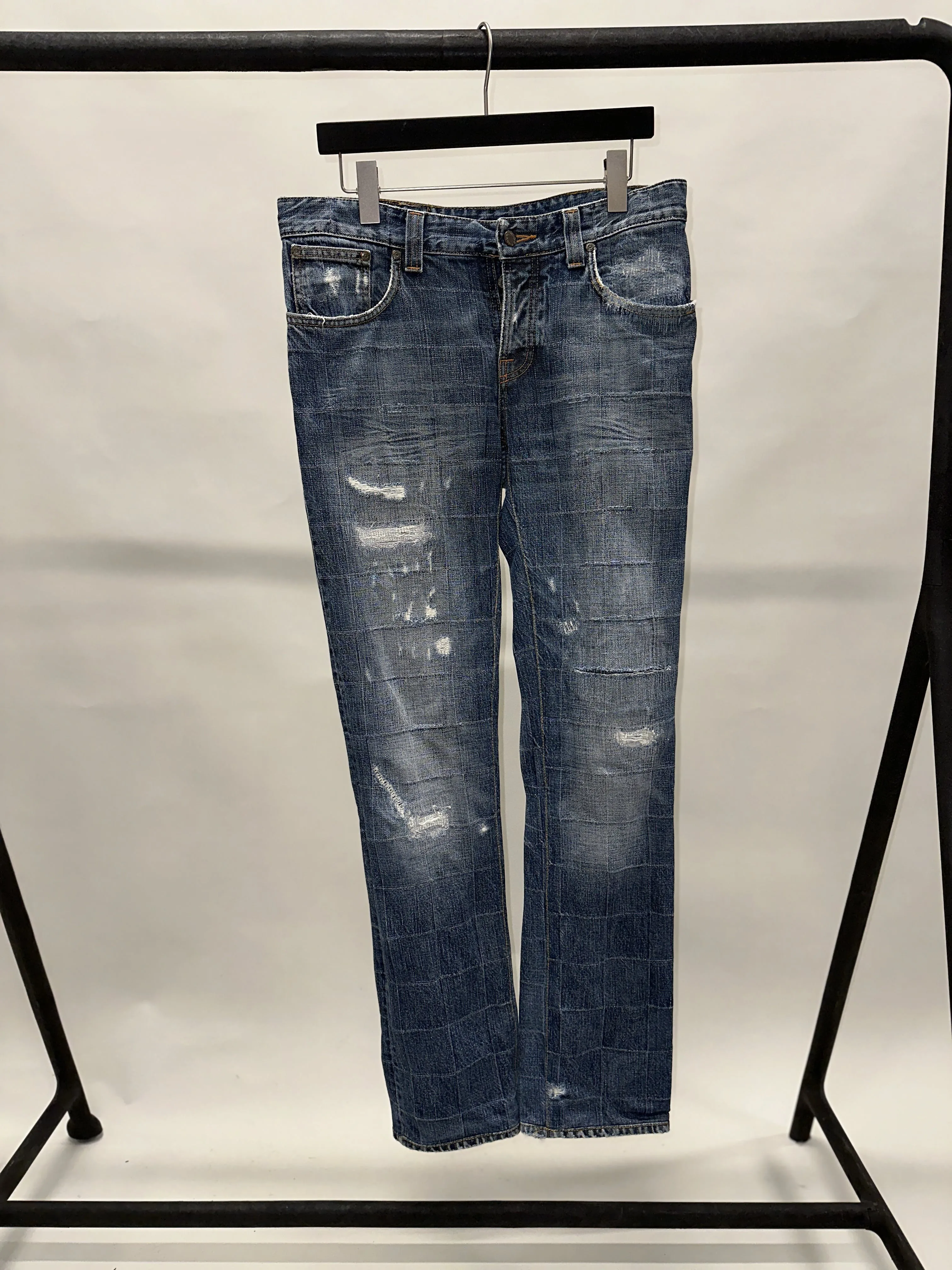 Nudie Jeans Washed and Distressed Denim Jeans Size 31-32