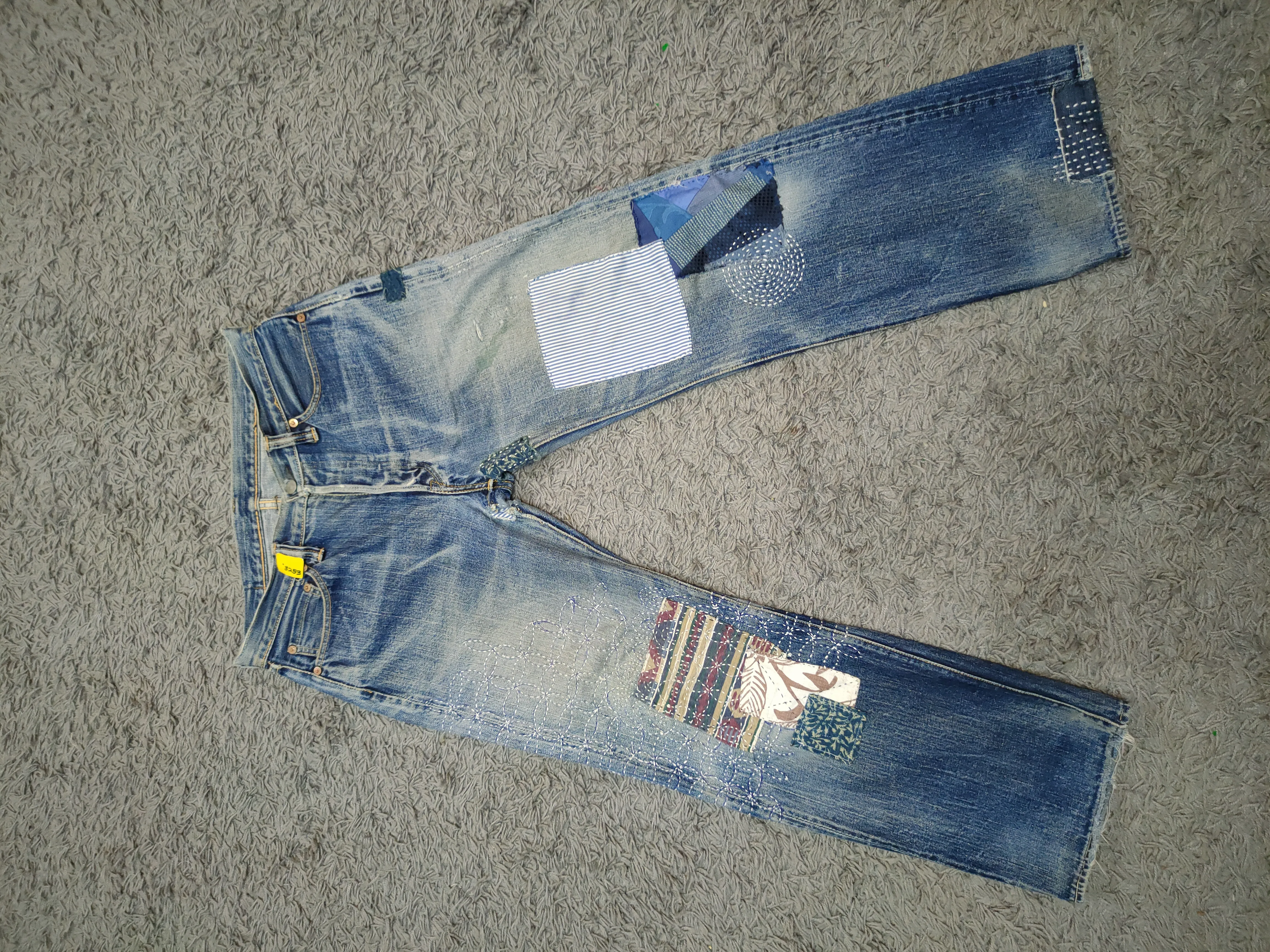 FlatHead Japan C.T.F.H patchwork Selvedge sashiko denim