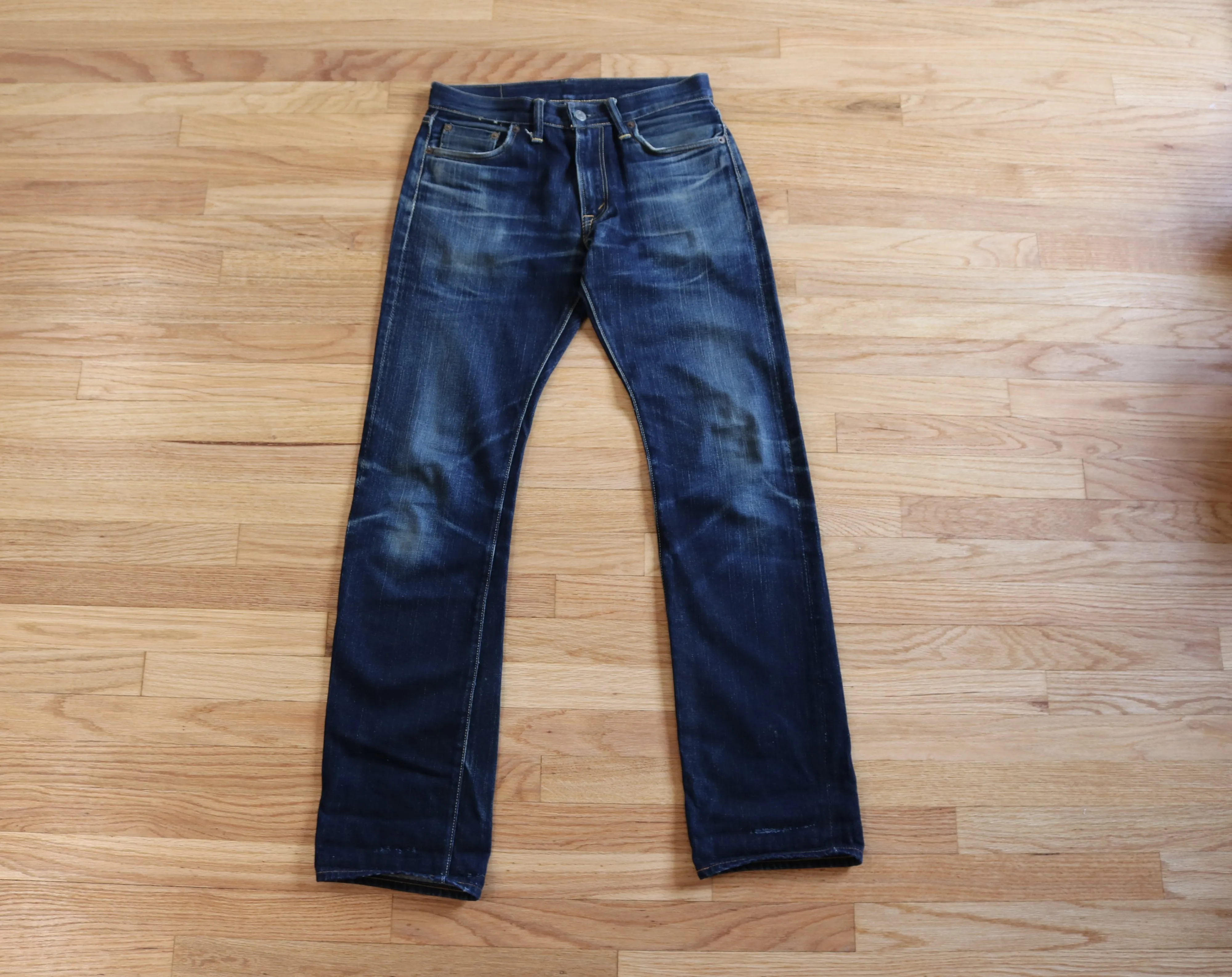 The Flat Head 3001 Selvedge Well Faded Denim