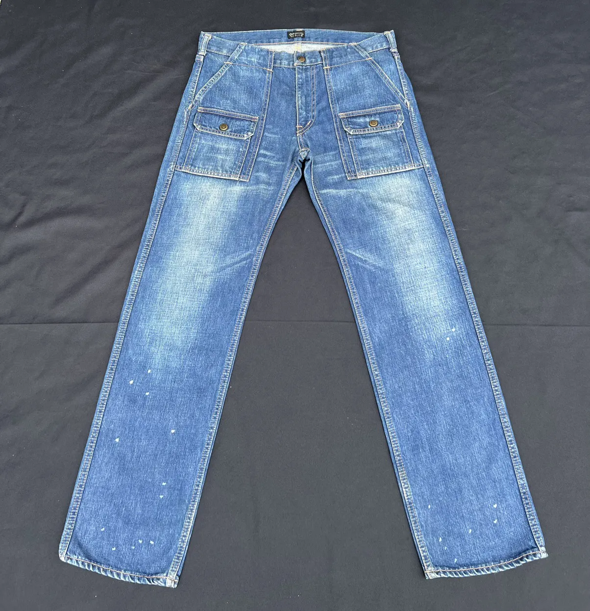 Vintage R.J.B Japan Fade Blue Denim Bush Pant Jeans