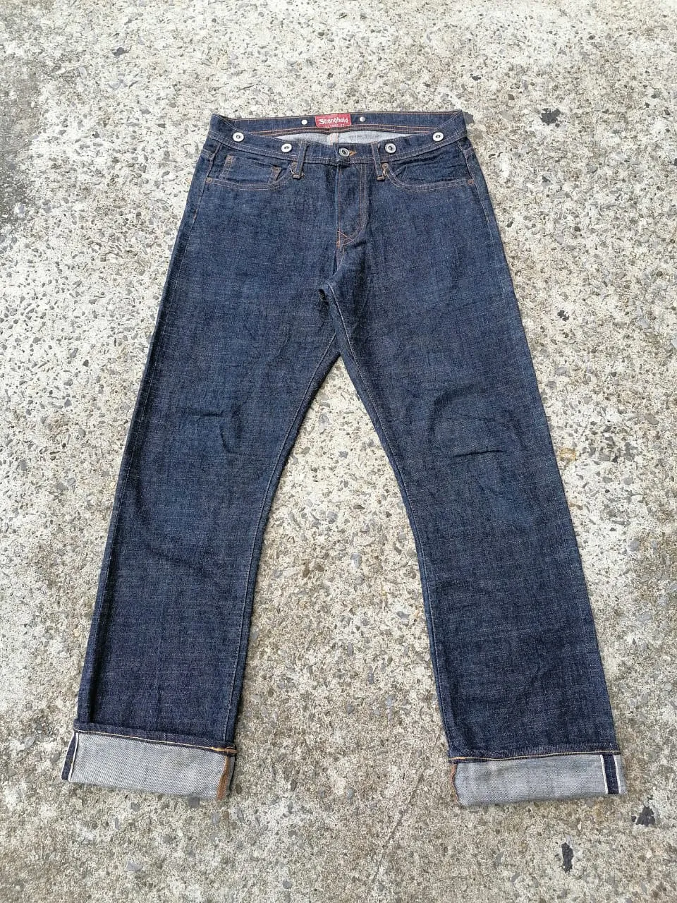 The Stronghold Fly Button Selvedge Denim Jeans