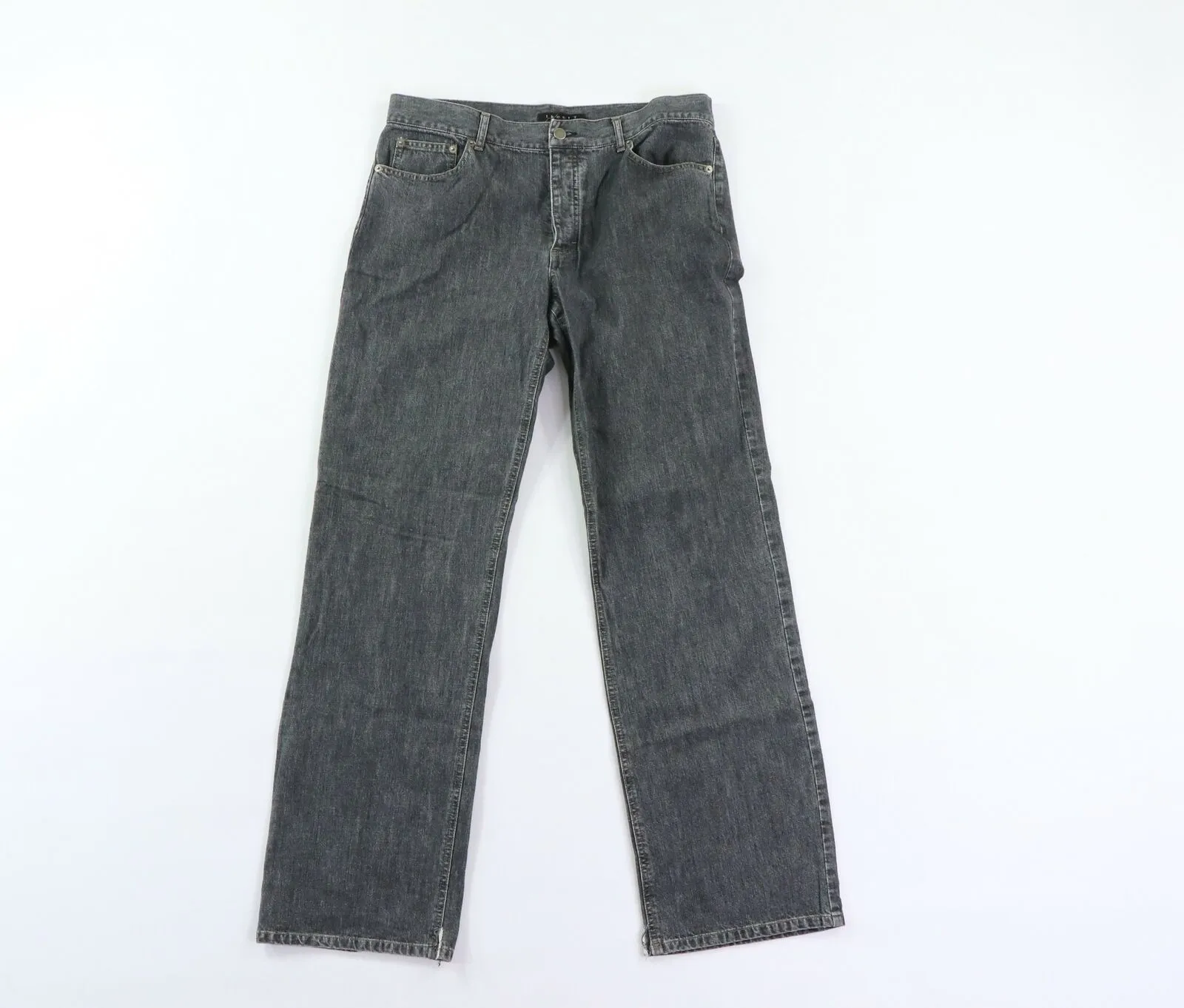 Theory Mens Distressed Button Fly Bootcut Denim Jeans Pants