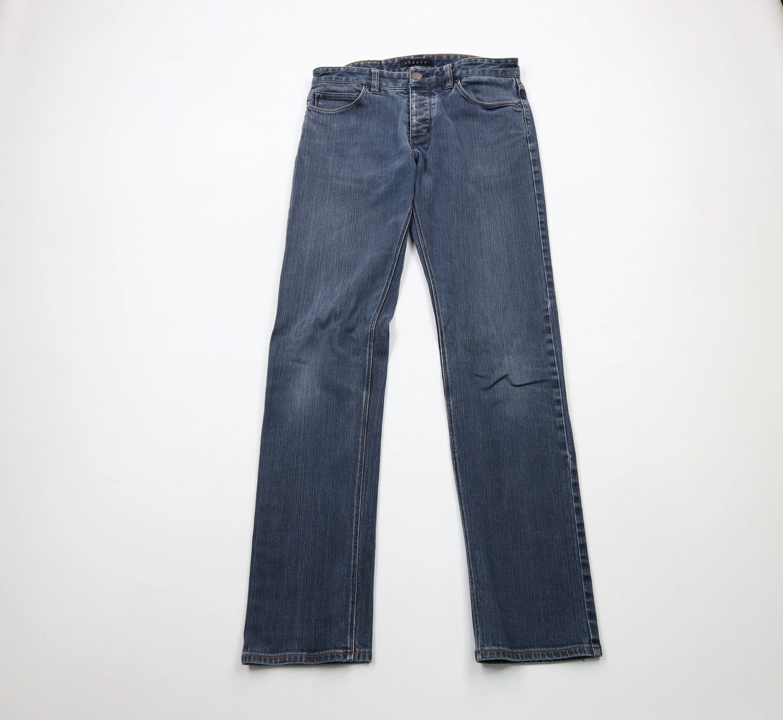 Theory Button Fly P Gunstock Skinny Leg Denim Jeans Pants
