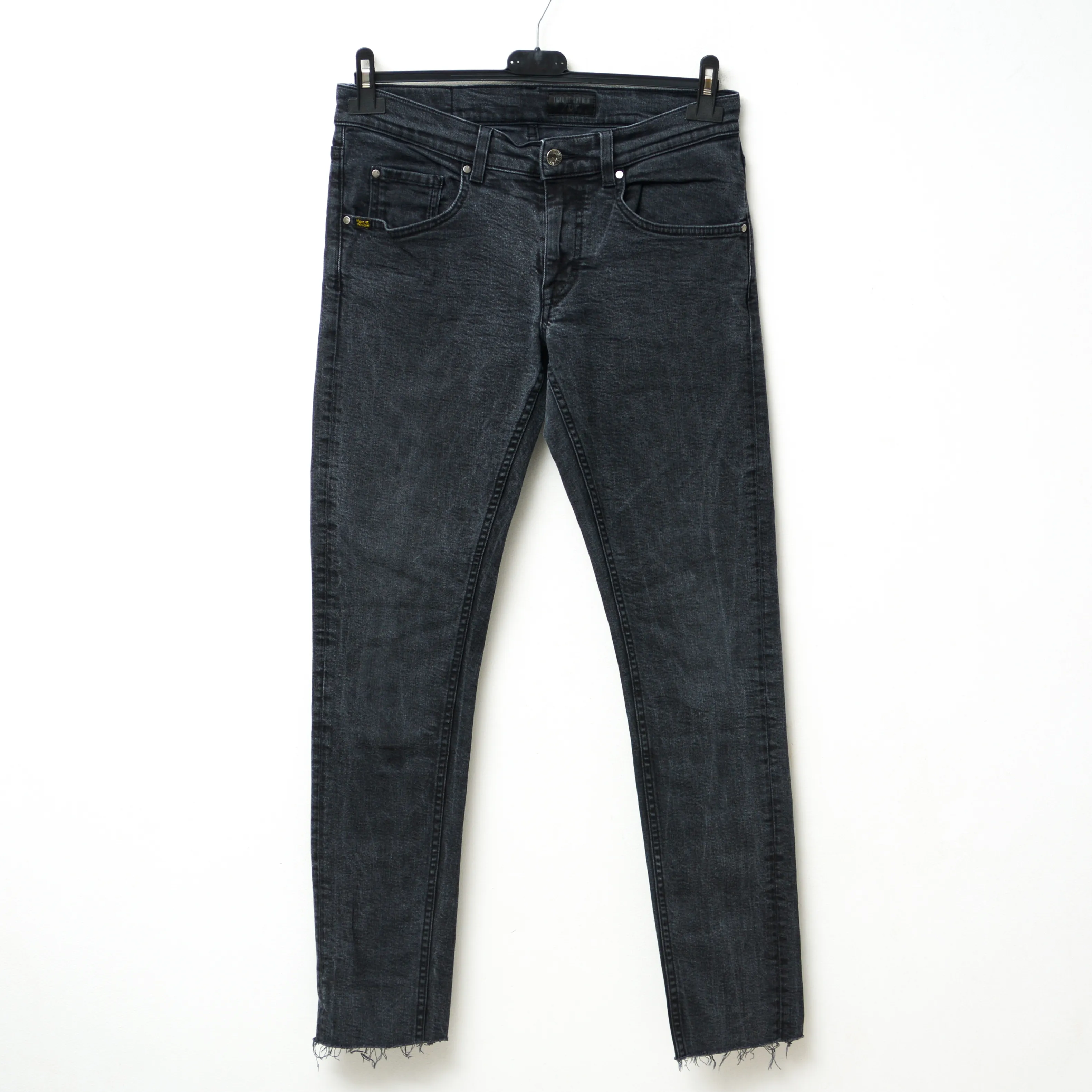 Slim W31 L34 Jeans Denim Pants Trousers Black Skinny Zip
