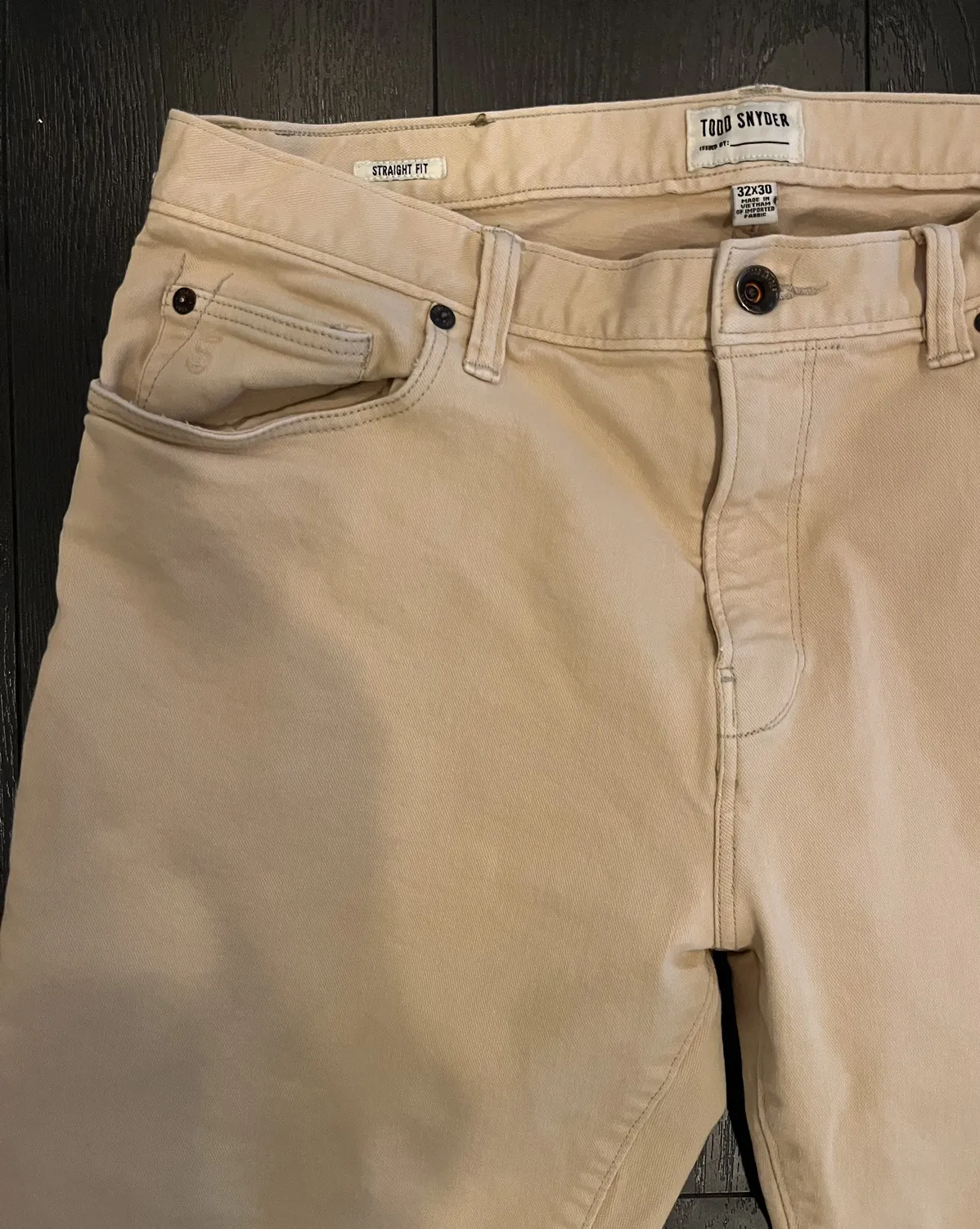 Todd Snyder Straight Fit 5 pocket stretch khaki
