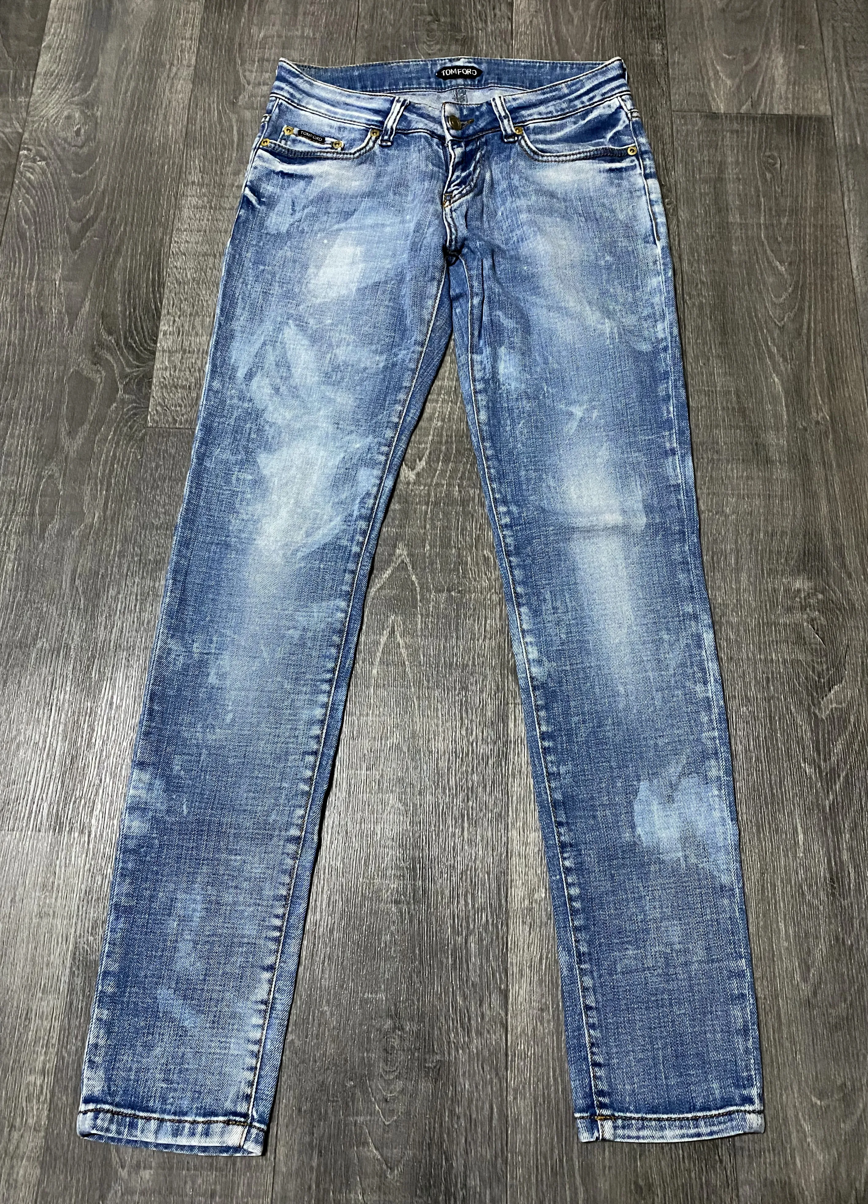 Unisex Vintage Tom Ford Washed Pattern Denim