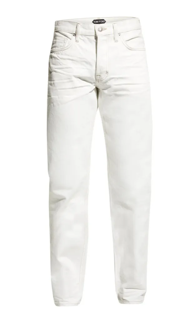 Men’s Straight White Tom Ford Jeans