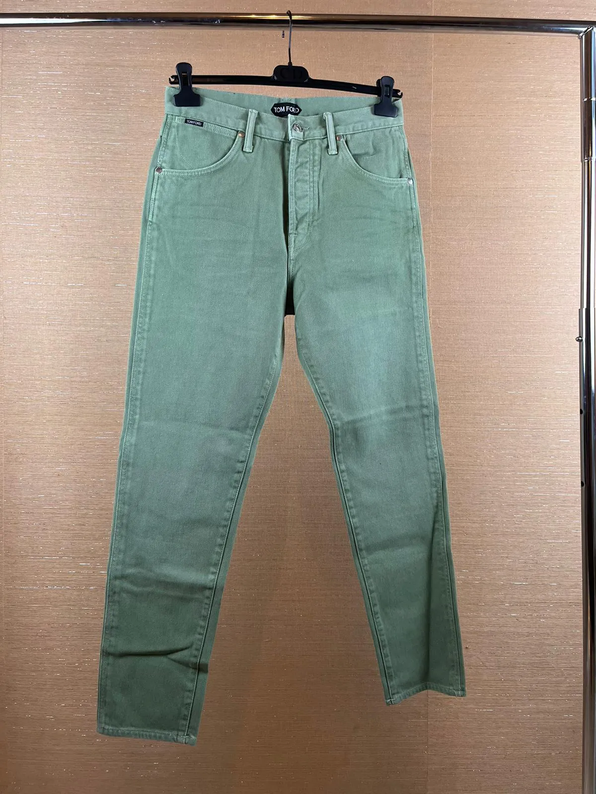Tapered Fit Denim in Green
