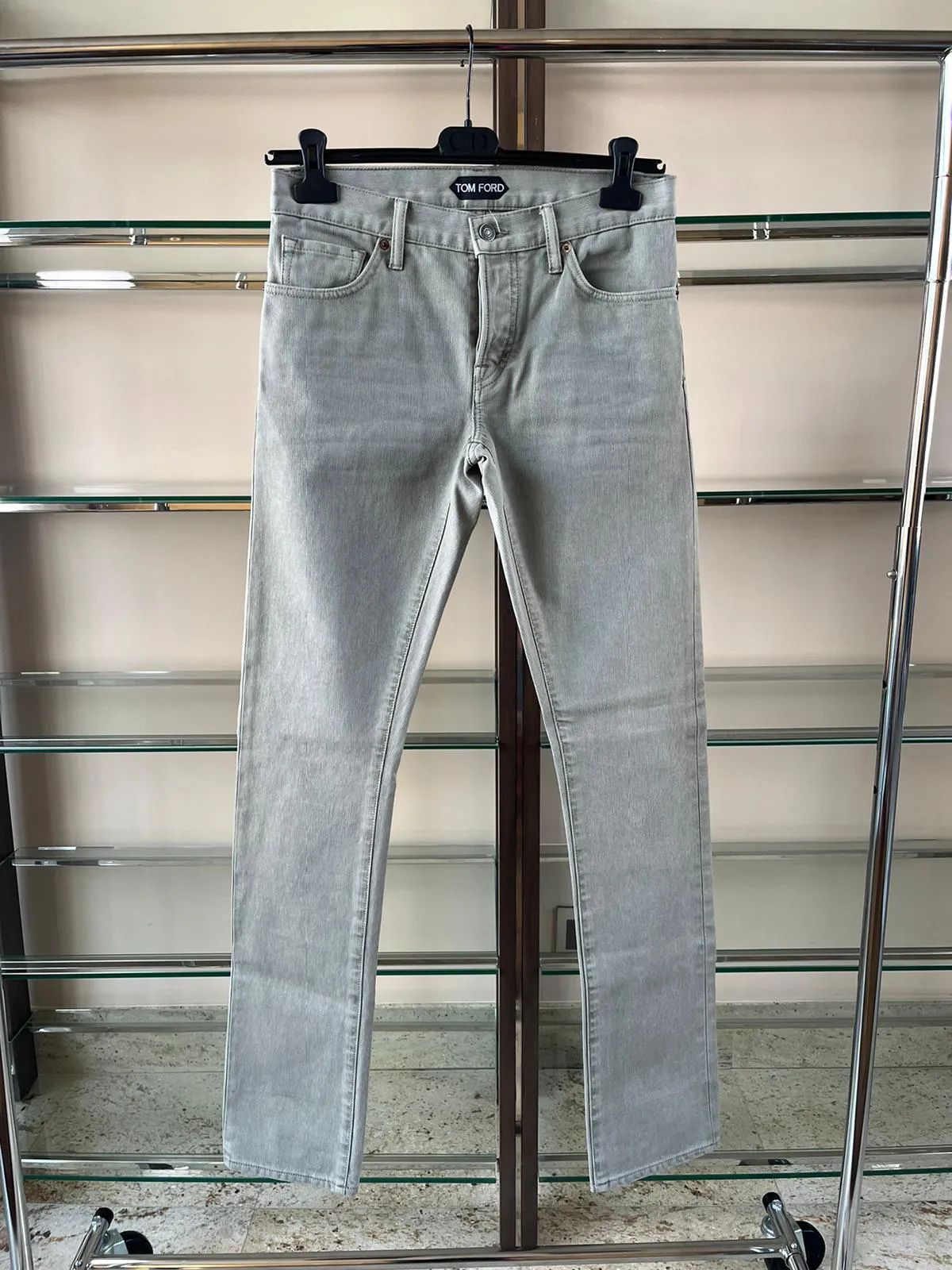 Slim Fit Denim in Light Grey