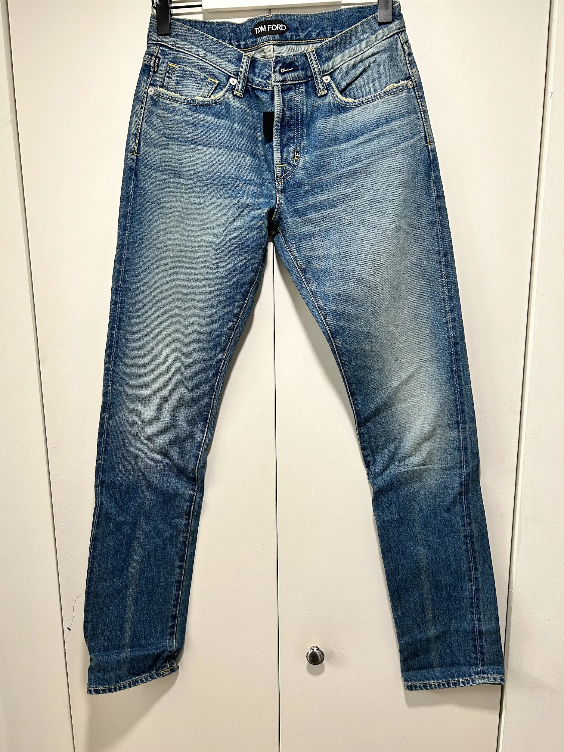 Tom Ford slim jeans selvedge TFD001 BPJ11 light blue denim