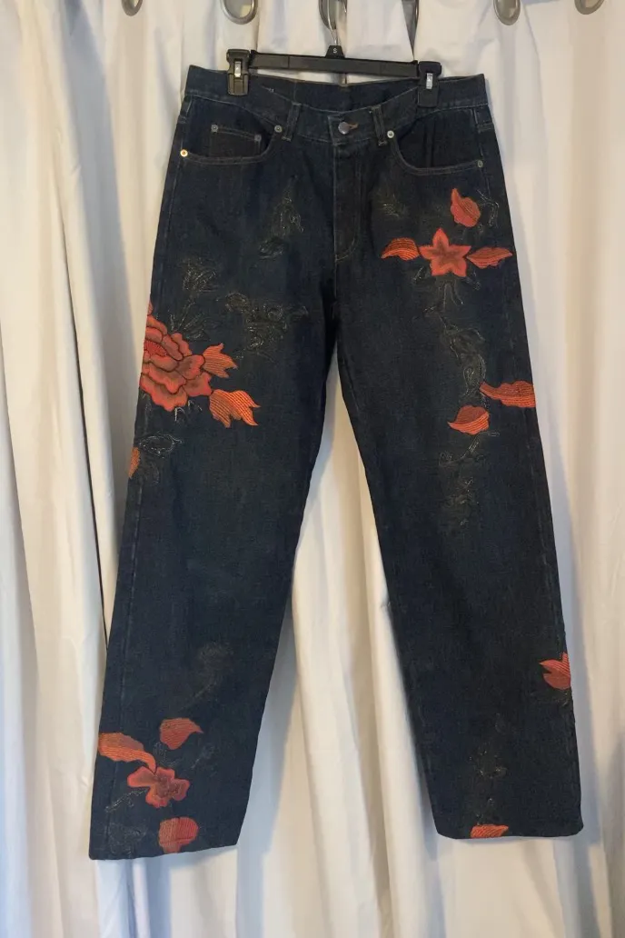 Gucci Tom ford aw99 runway flower denim