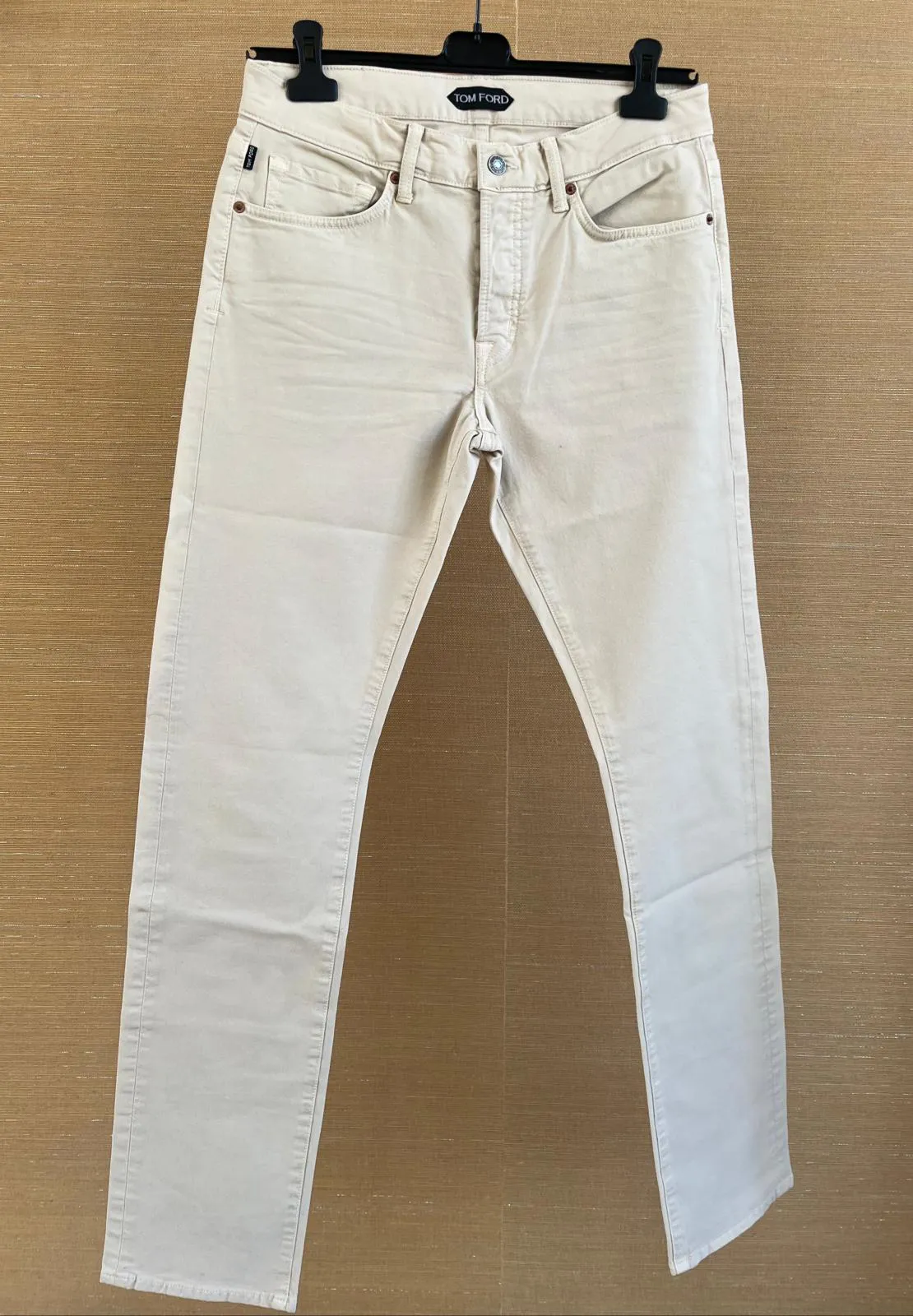 Straight Fit Denim in Off White