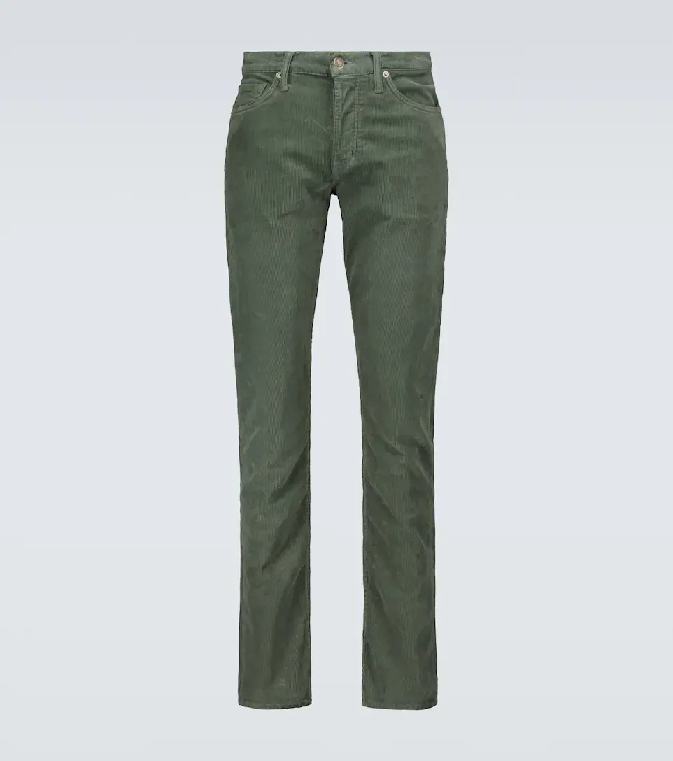 o1loc1c0423 Denim Pants in Deep Sage
