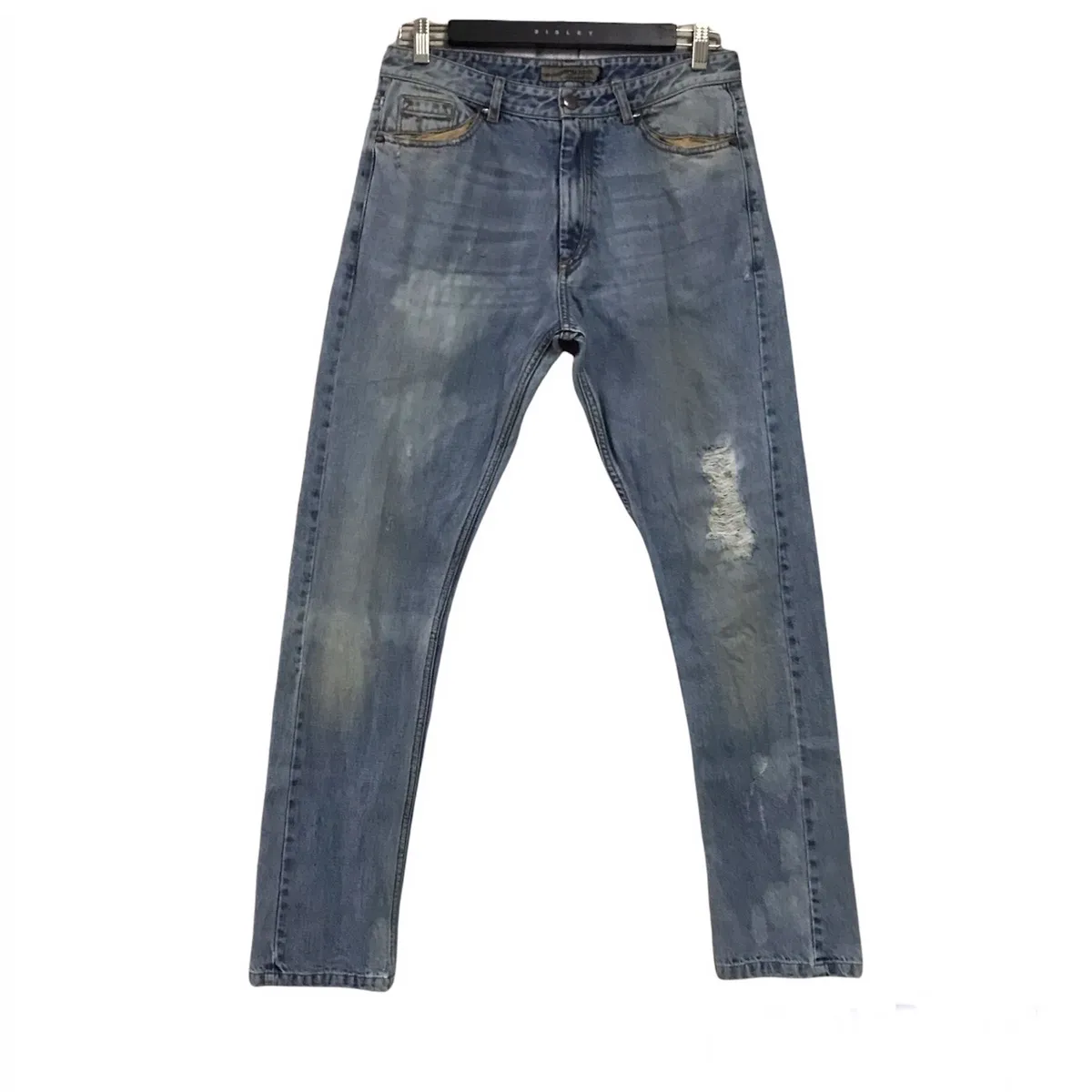 Italian Designer Tom Rebl Distressed Denim Patchwork