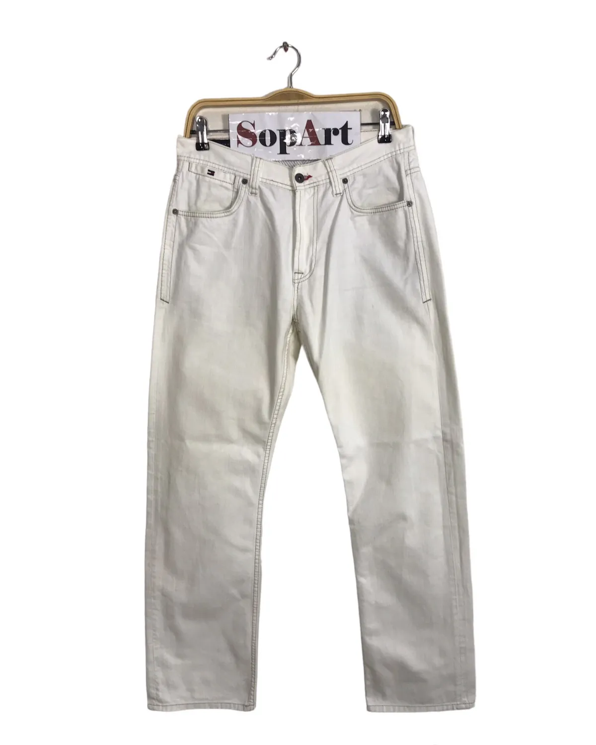 Vintage Tommy Hilfiger Jeans White Colour Design