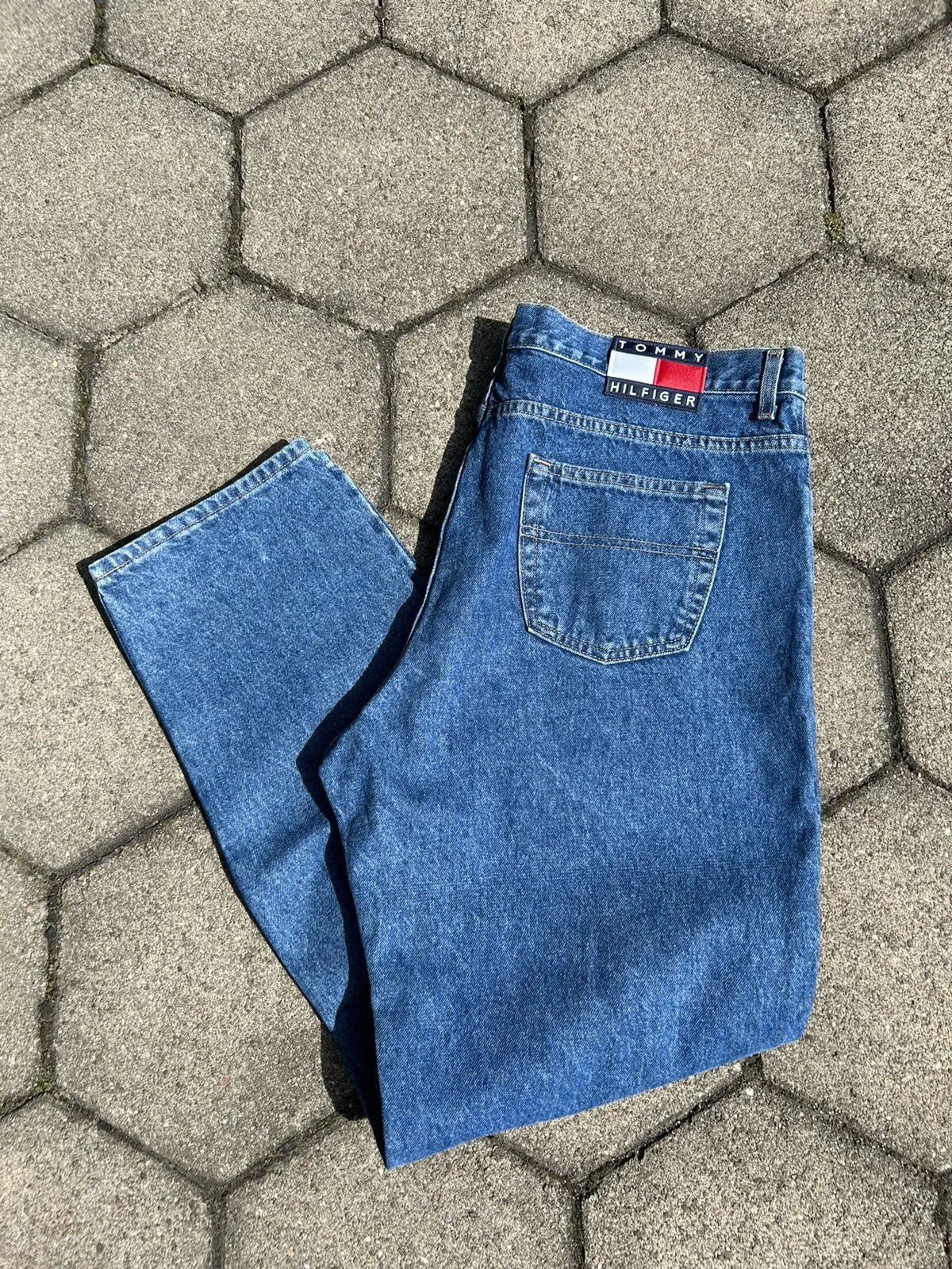 Vintage Tommy Hilfiger Denim Jeans Big Flag Rare 90s