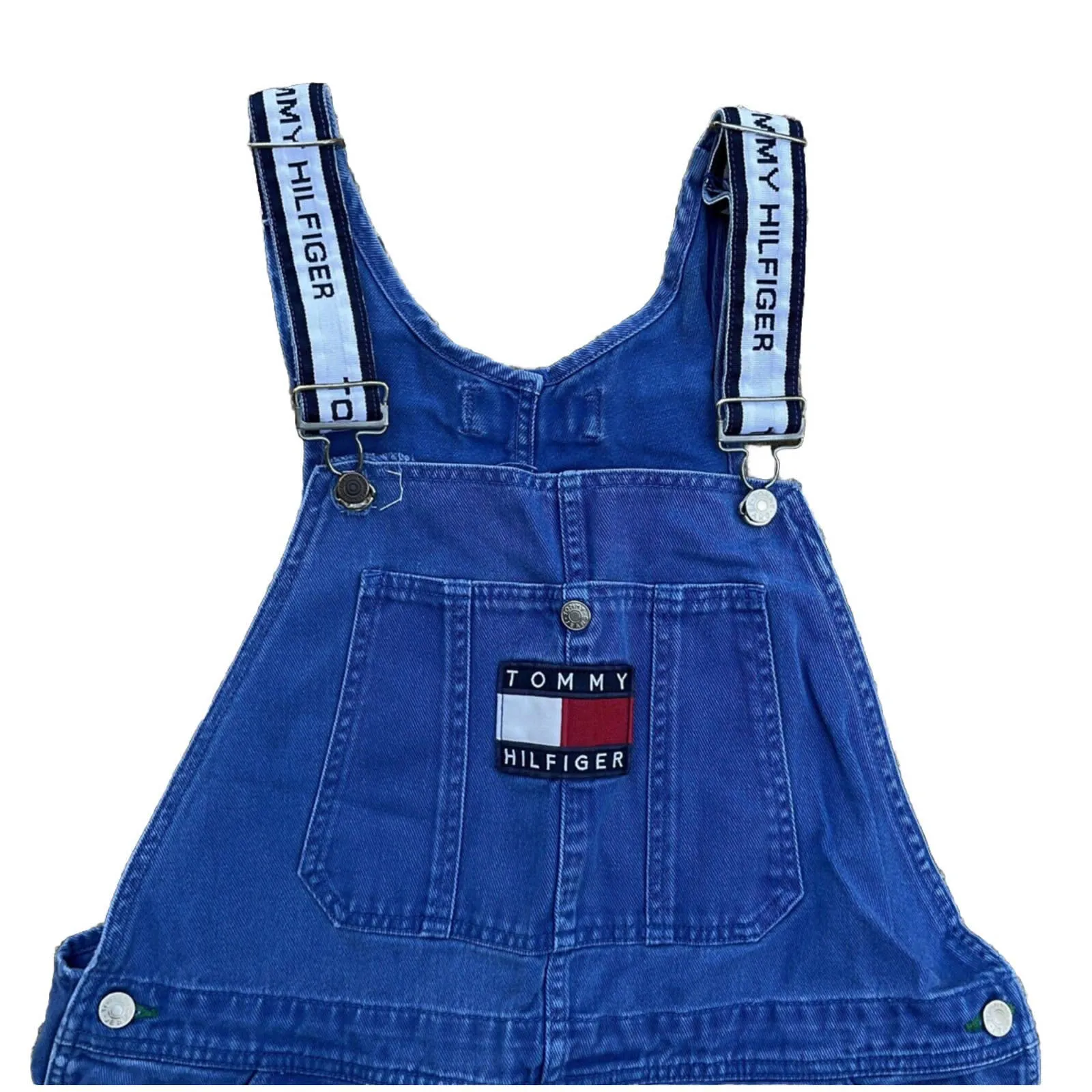 Vintage Tommy Hilfiger Overalls, Retro Hip Hop Fashion Med