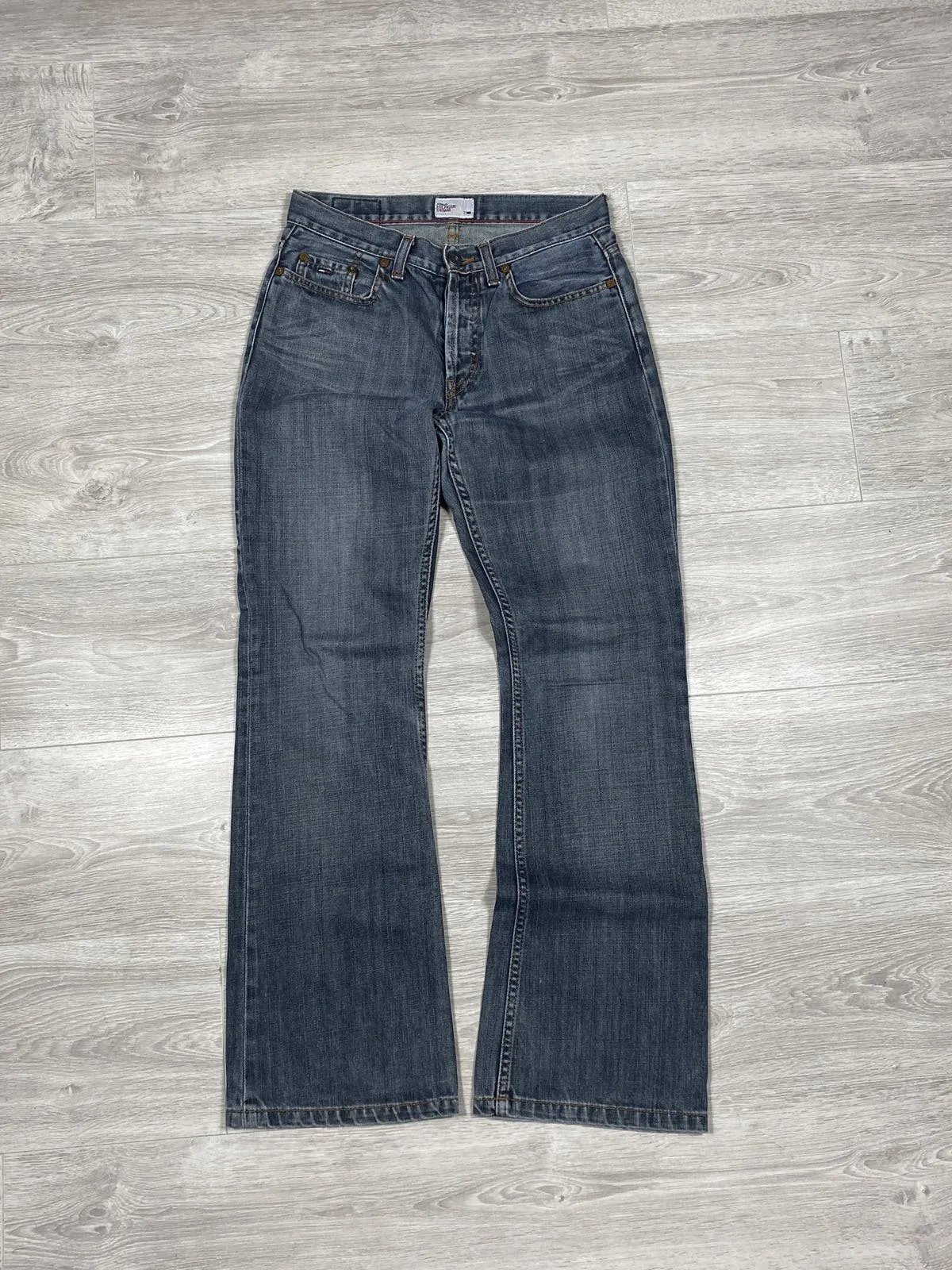 Tommy Hilfiger Grey Distressed Flare Jeans 27/30