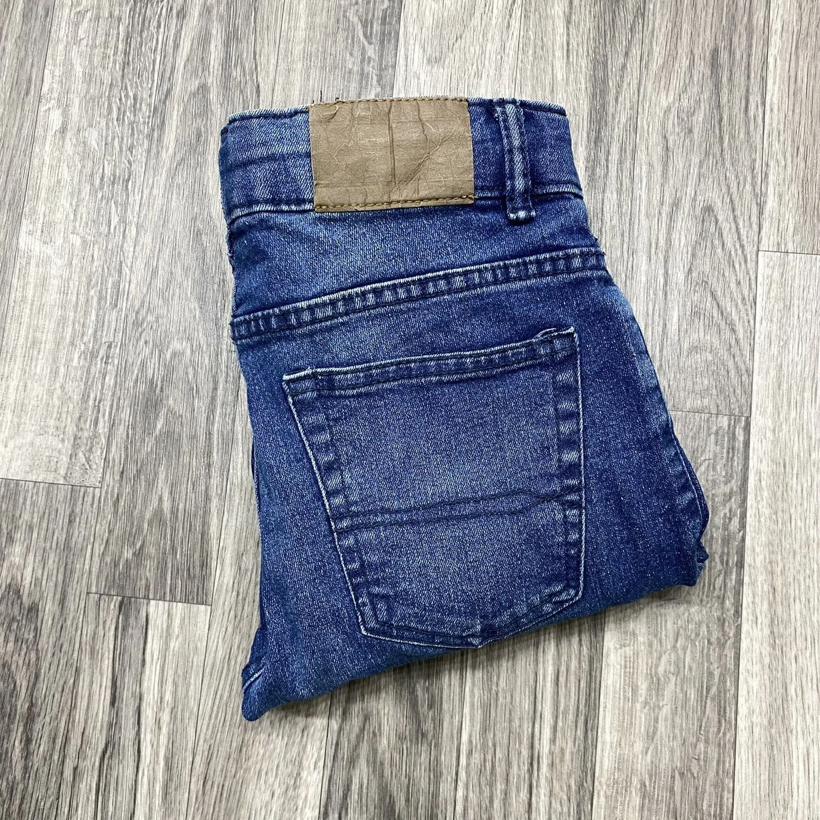 TOMMY HILFIGER Rebel Skinny Leg Mid Rise Dark Wash Blue Denim Jeans Boys Size 12