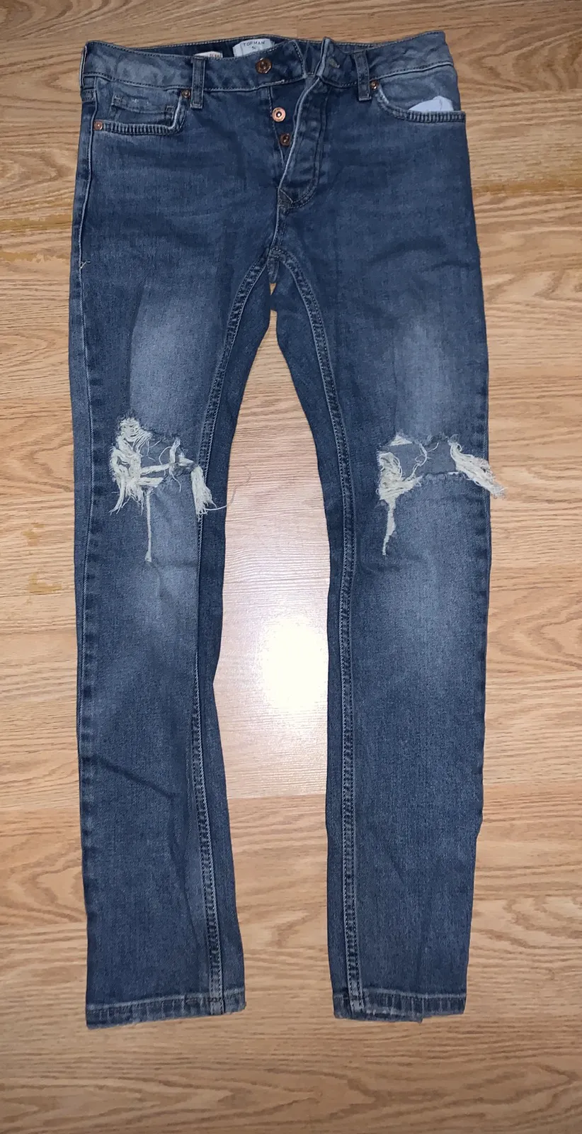 Topman Knee Ripped Jeans
