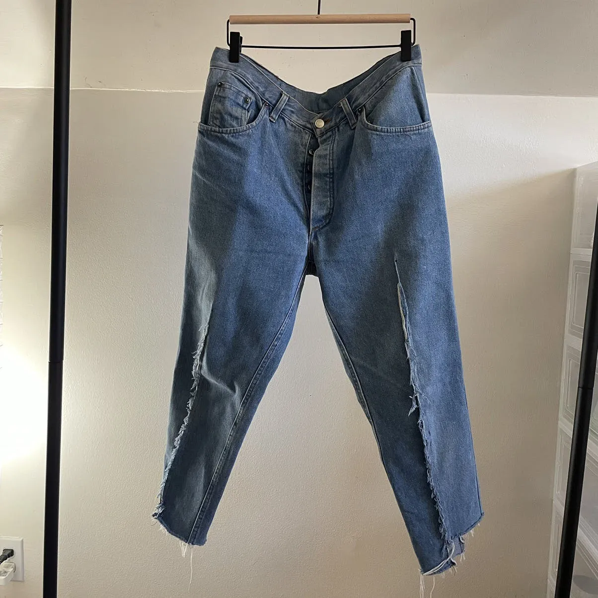 Levi’s x Topman Reconstructed Denim Jeans Cropped