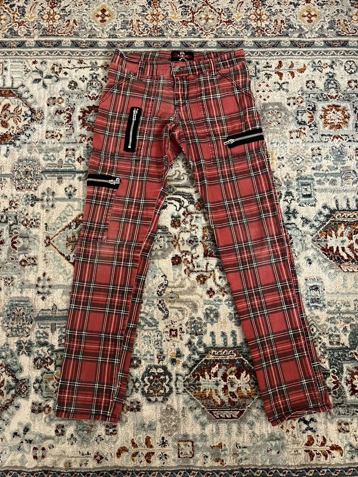 Tripp Nyc Red Plaid Pants