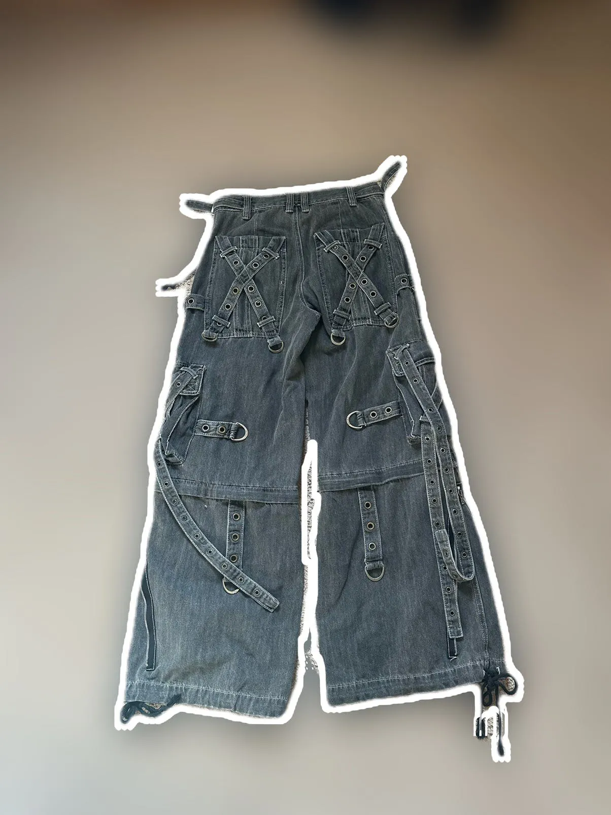 Tripp nyc black denim x strap