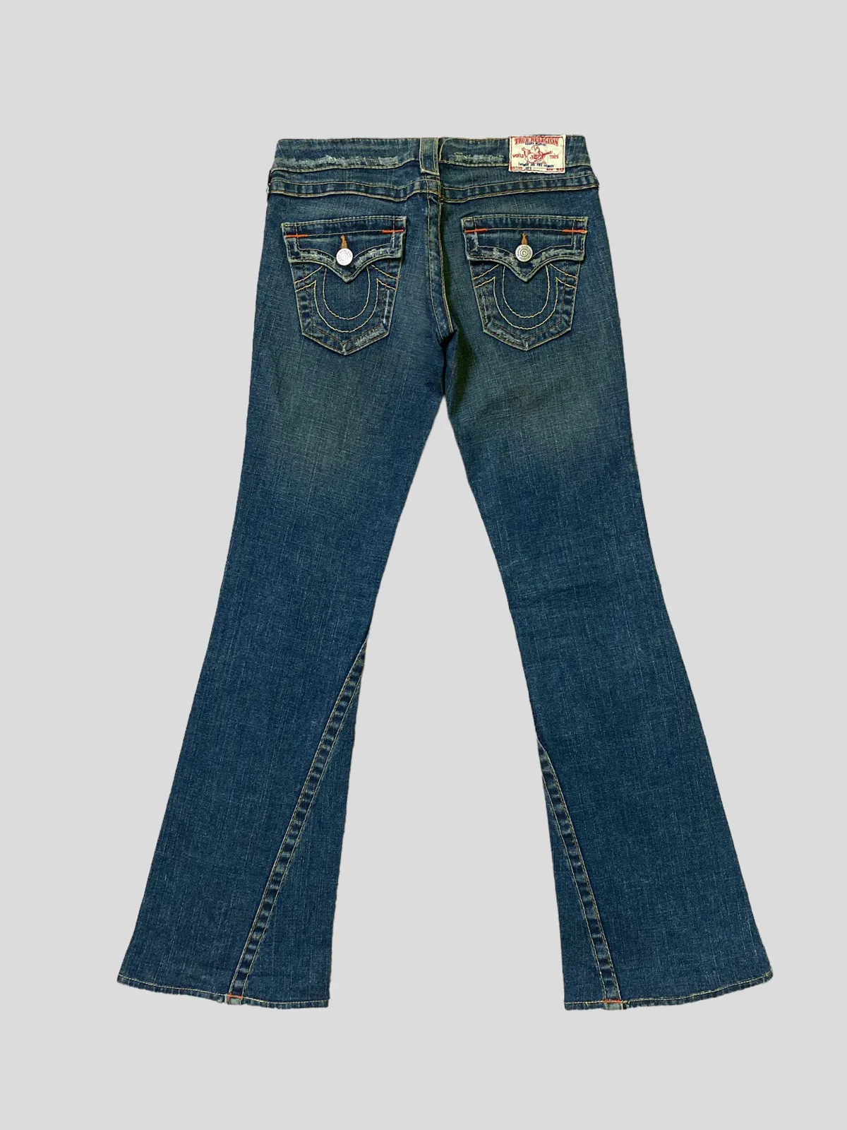 Flared TRUE RELIGION Distressed Low Rise Bootcut Jeans