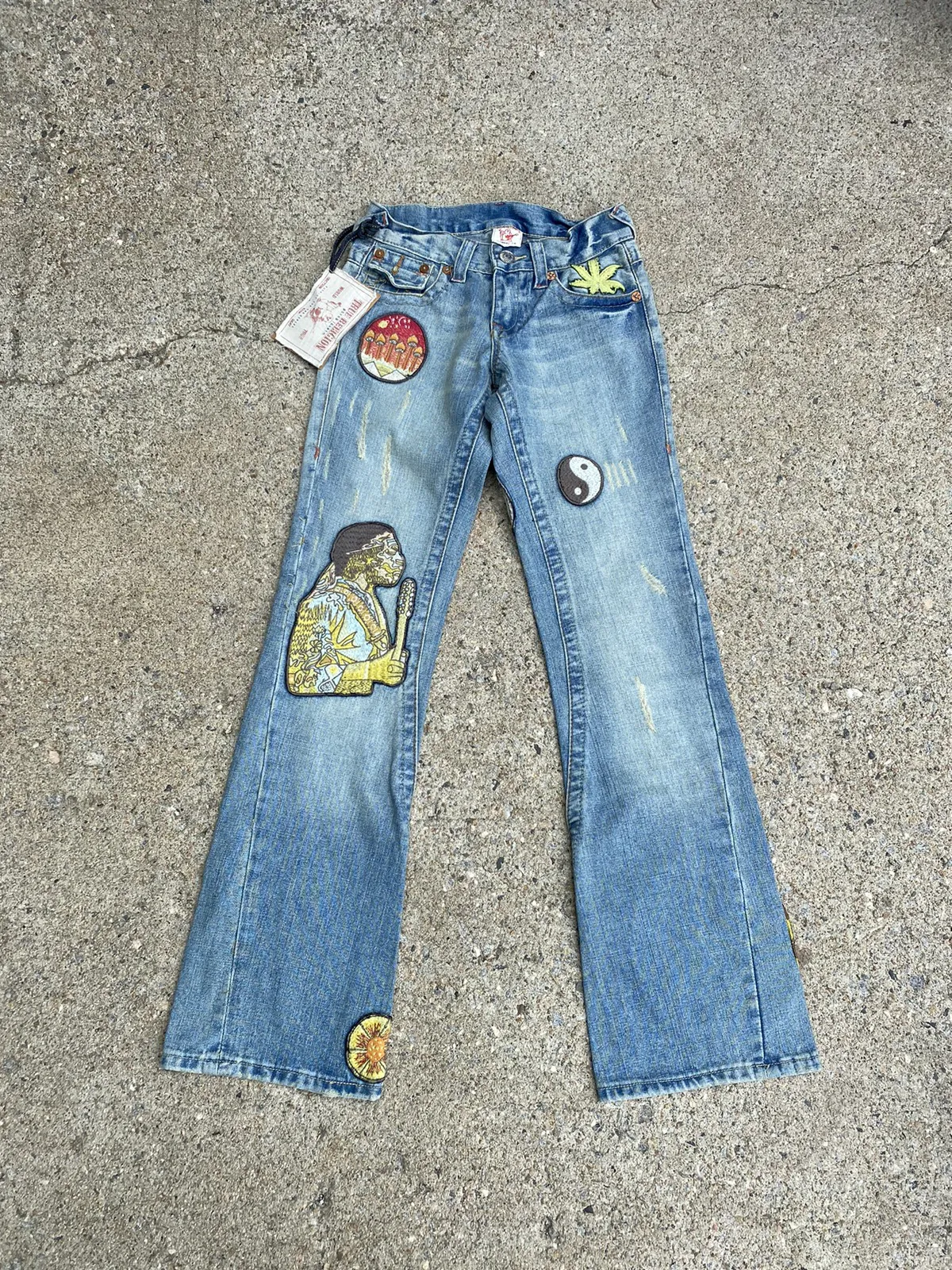 Vintage True Religion Jimmy Hendrix flair hippie jeans