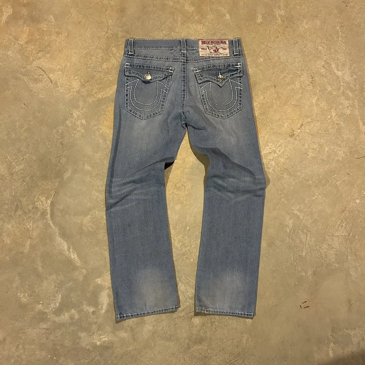 Crazy Vintage Y2K True Religion Baggy Distressed Jeans Opium