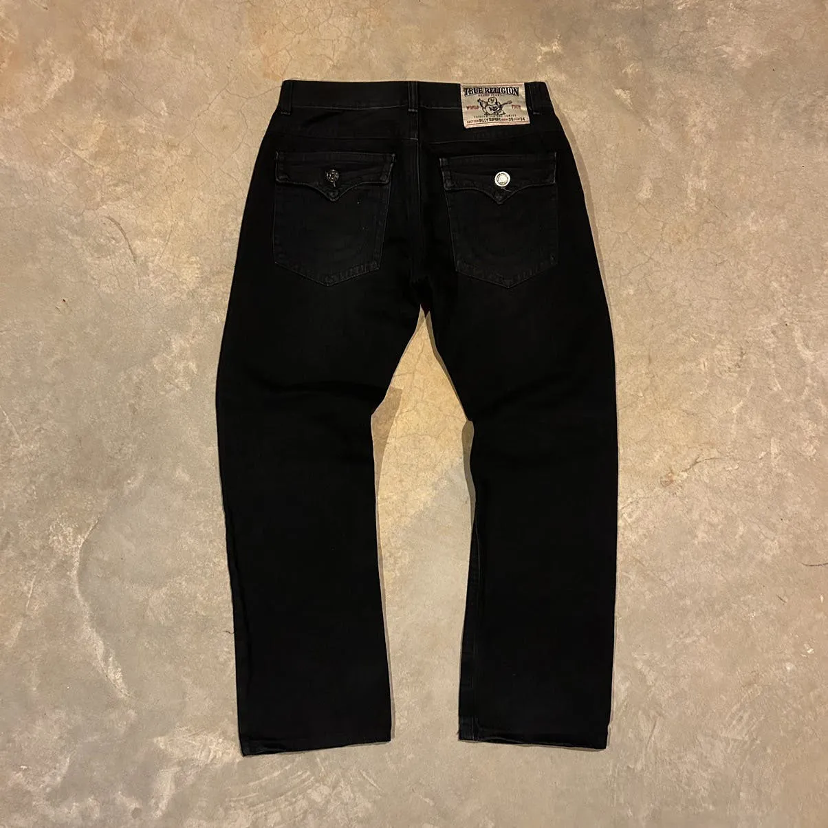 Crazy Vintage Y2K True Religion Black Baggy Jeans Opium