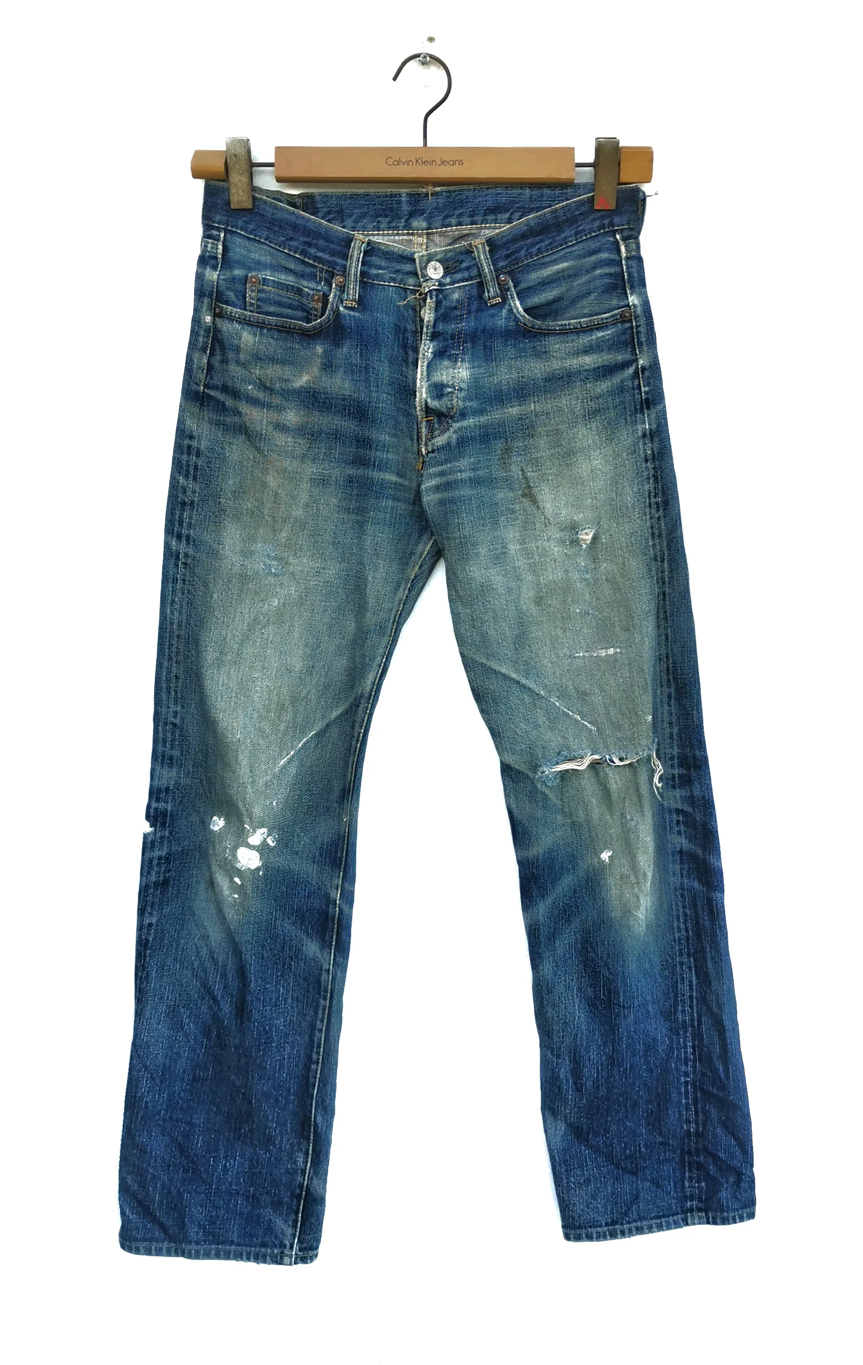 Ues Clothing Mfg. Co Distressed Painted Selvedge Denim